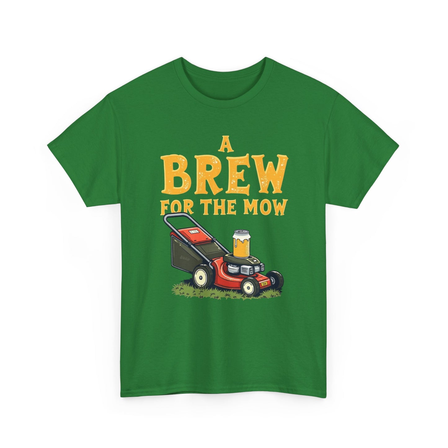 A Brew for the Mow Unisex Heavy Cotton Tee | Gardening Gifts, Lawn Care Apparel, Fun T-Shirt, Father's Day Gift, Beer Lover Shirt - Psychonaut Swag