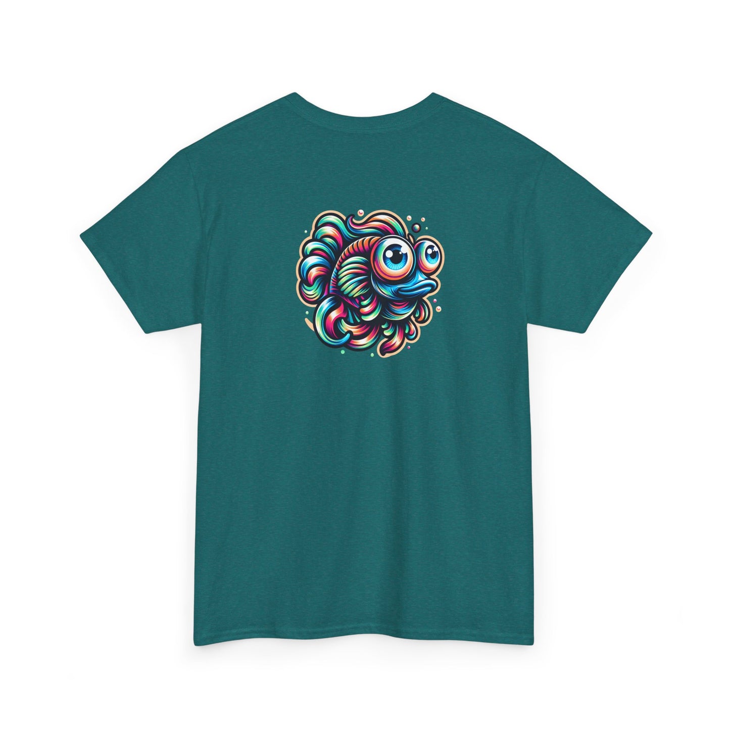 Psychedelic Fish Graphic Unisex Heavy Cotton Tee - Fun & Vibrant Apparel - Psychonaut Swag