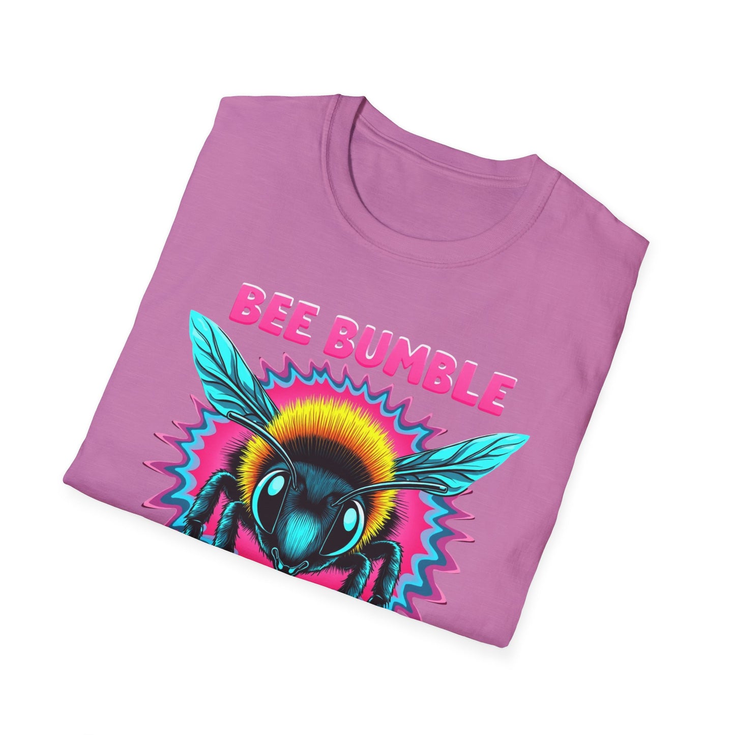 Bee Bumble T-Shirt, Retro Graphic Tee, Softstyle Unisex Shirt, Summer Fashion, Gift for Beekeepers, Eco-Friendly Tee - Psychonaut Swag