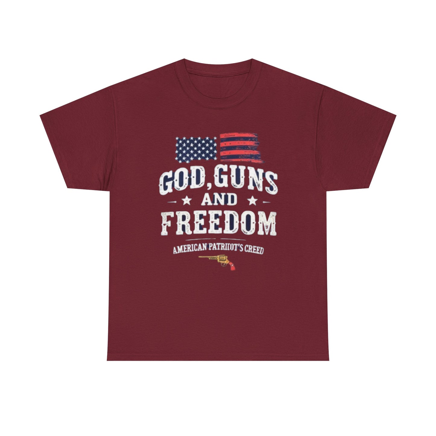 God, Guns, and Freedom American Patriot's Creed Shirt - Psychonaut Swag