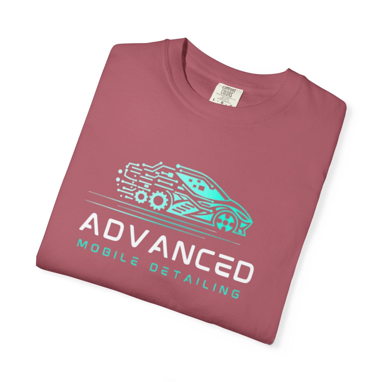 Advanced Mobile, Garment Dyed, T-Shirt, Unisex Graphic Tee, Casual Streetwear, Perfect Gift for Car Lovers, Vintage Style Merch, Everyday Wear