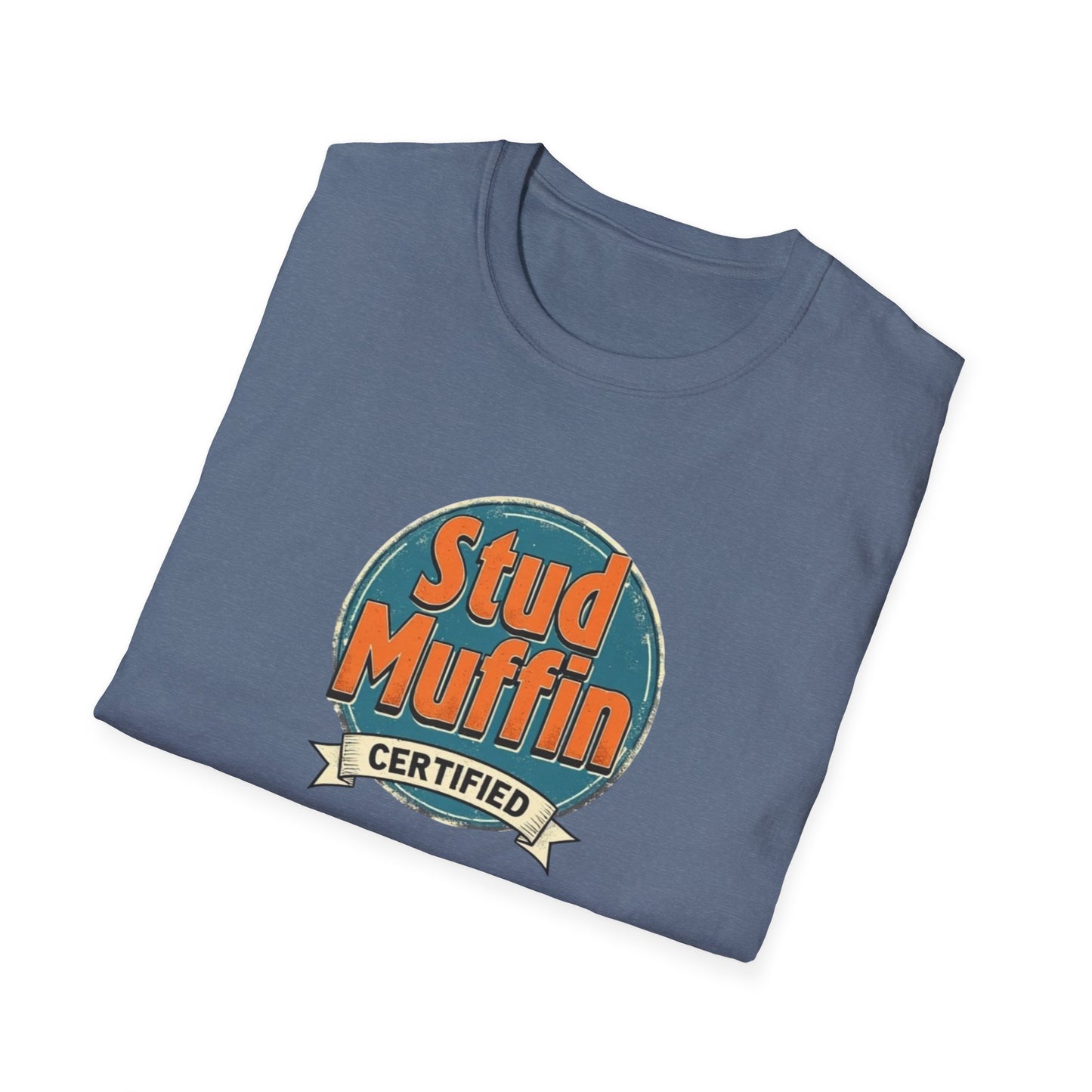 Stud Muffin Unisex Softstyle T-Shirt | Funny Gift for Dads, Birthdays, Father's Day, Casual Wear, Graphic Tee - Psychonaut Swag