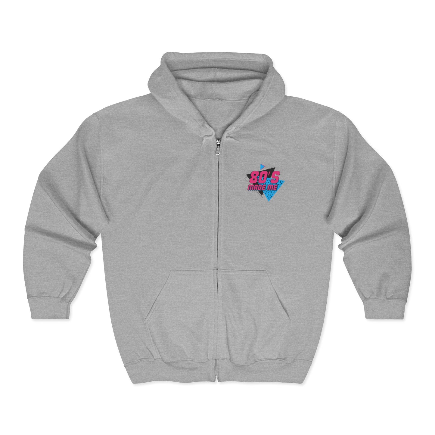80’s Made me, retro game Unisex Heavy Blend™ Full Zip Hooded Sweatshirt - Psychonaut Swag