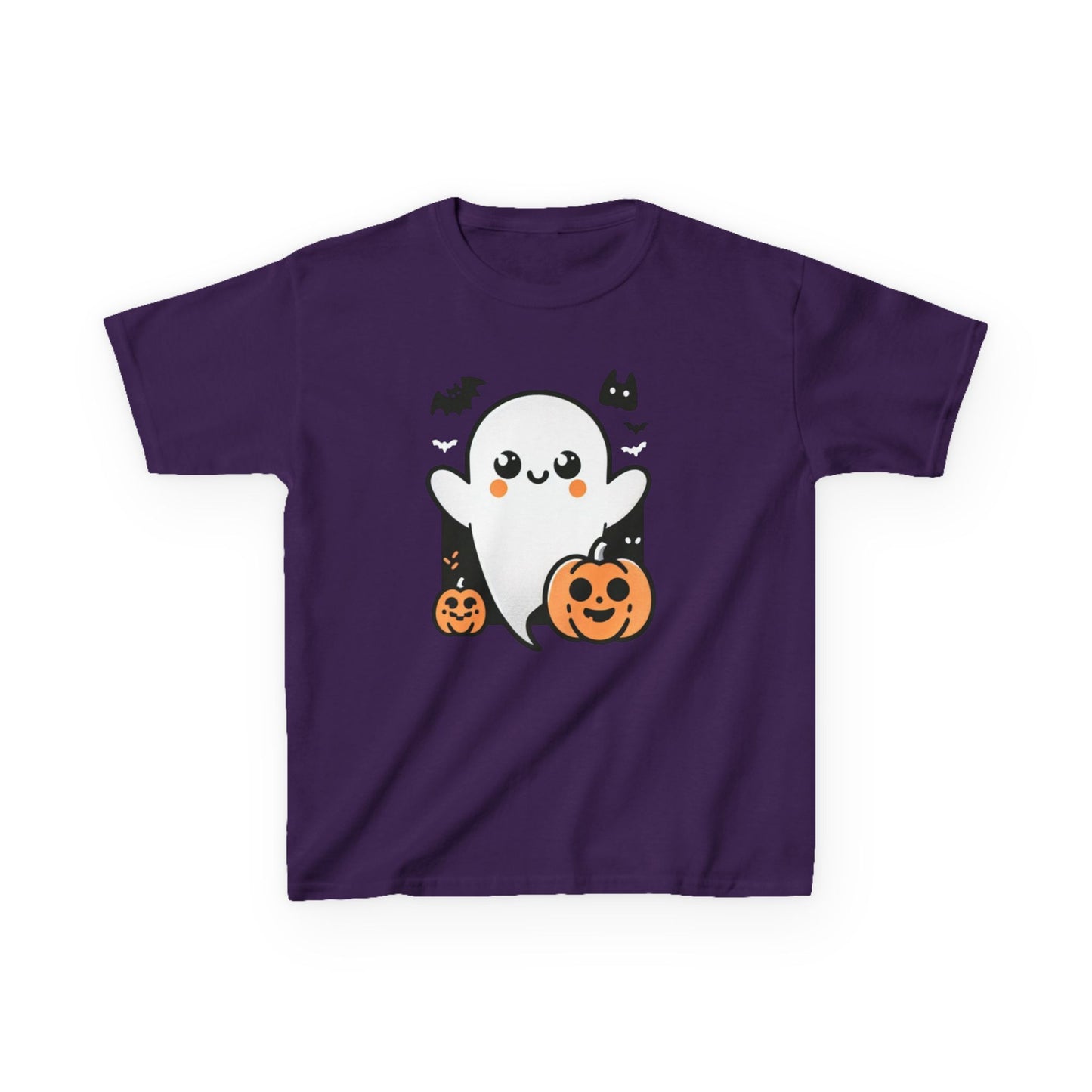Kids Halloween Tee, Ghost Trick or Treat Top, Autumn Fun Apparel, Pumpkin Graphic Tee, Festive Kidswear