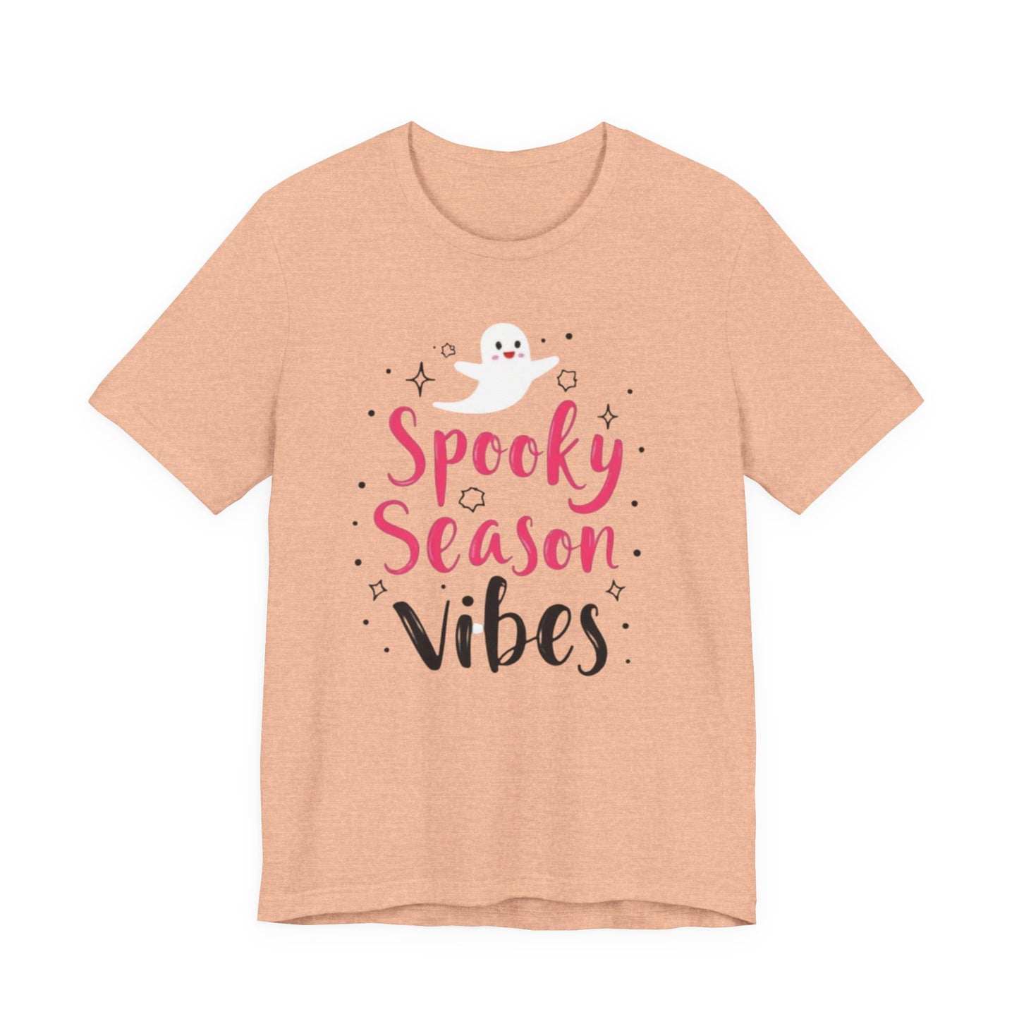 Spooky Season Vibes Tee, Halloween T-Shirt, Unisex Ghost Shirt, Cute Fall Apparel, Casual Halloween Outfit, Halloween Gift
