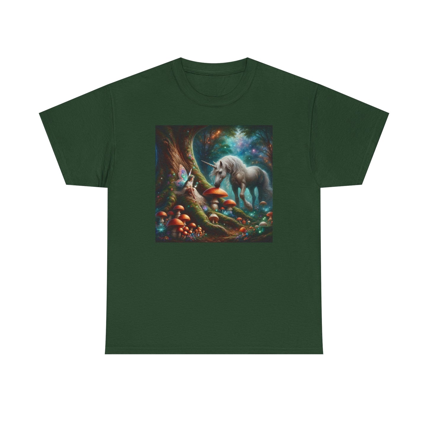 Unicorn Sighting in the Forest, Unisex Heavy Cotton Tee - Psychonaut Swag
