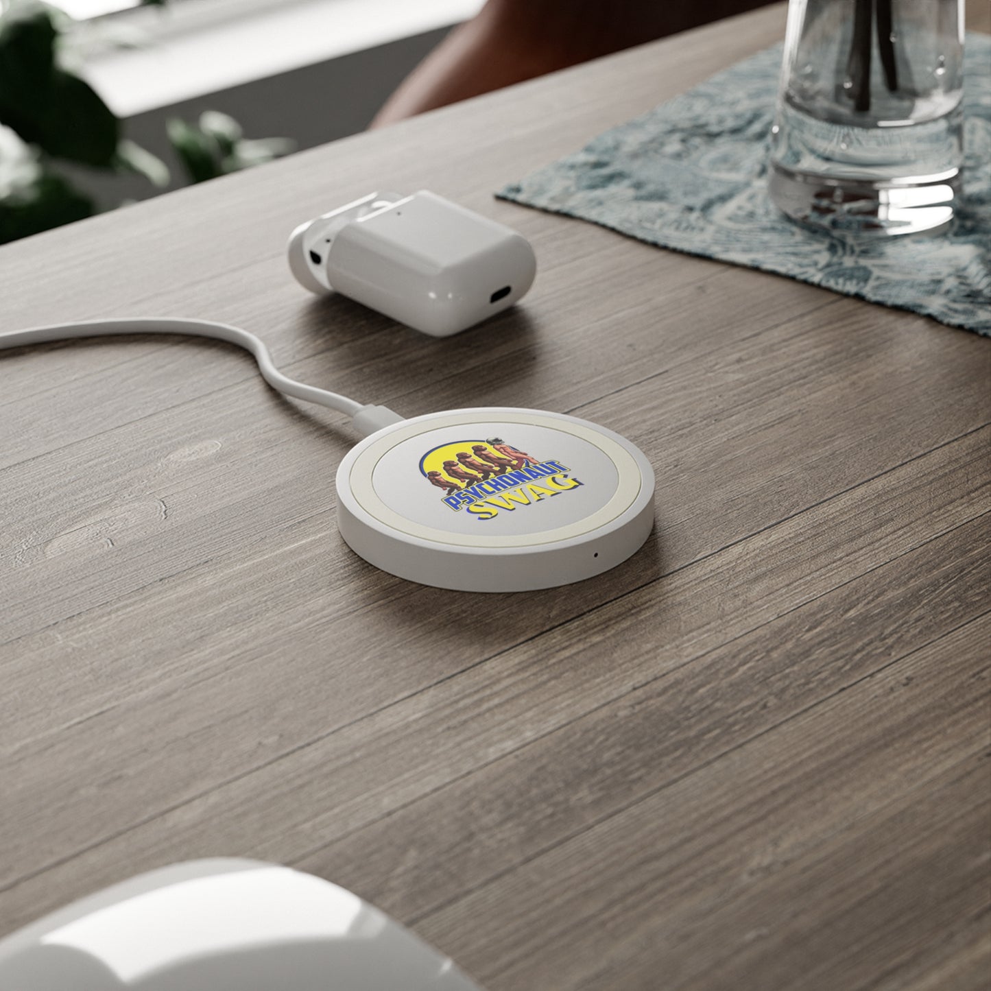 Psychonaut Swag small biz, Wireless Charging Pad, Fun Charging Station, Gamer Gift, Home Office Decor, Tech Accessory, Eco-Friendly Charging