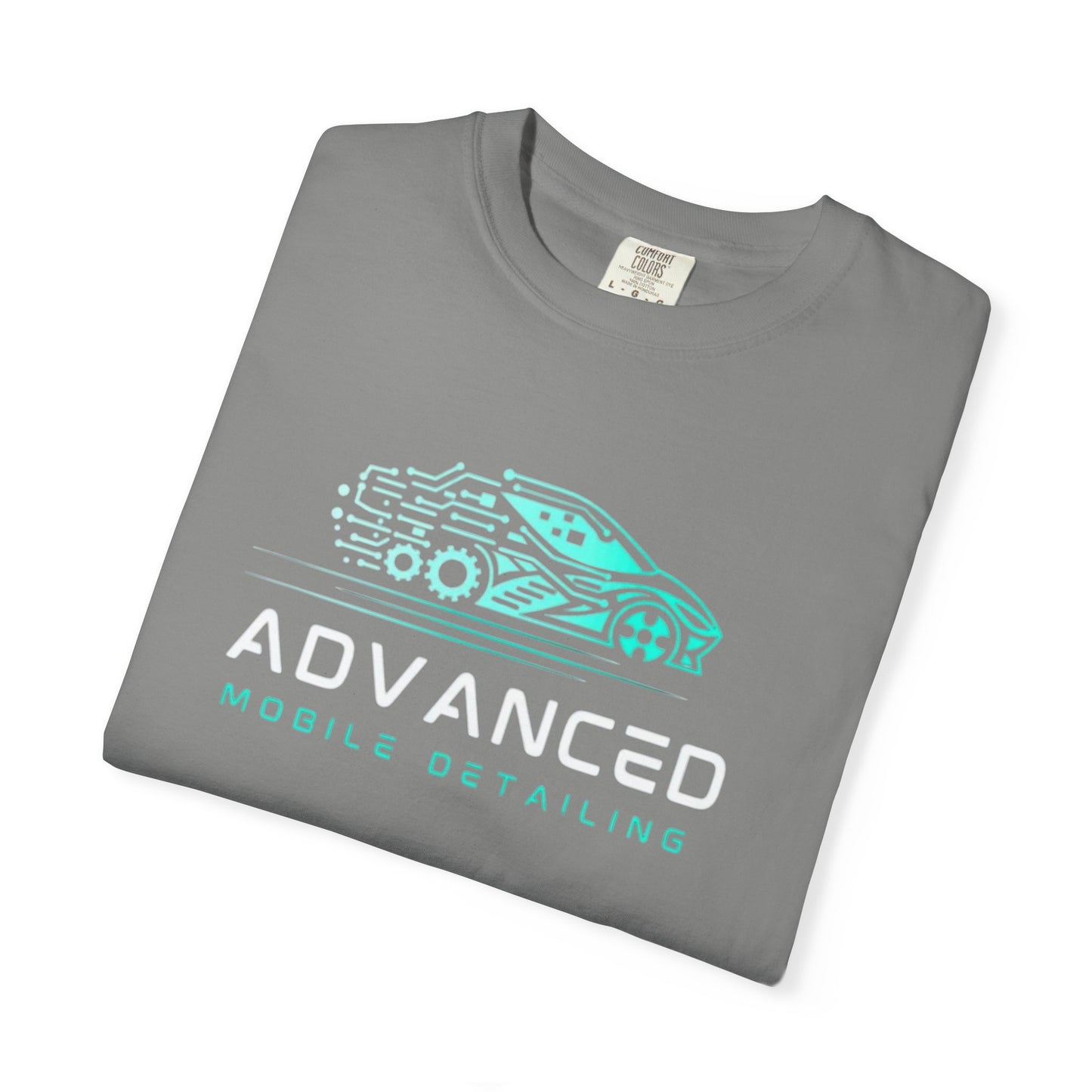 Advanced Mobile, Garment Dyed, T-Shirt, Unisex Graphic Tee, Casual Streetwear, Perfect Gift for Car Lovers, Vintage Style Merch, Everyday Wear