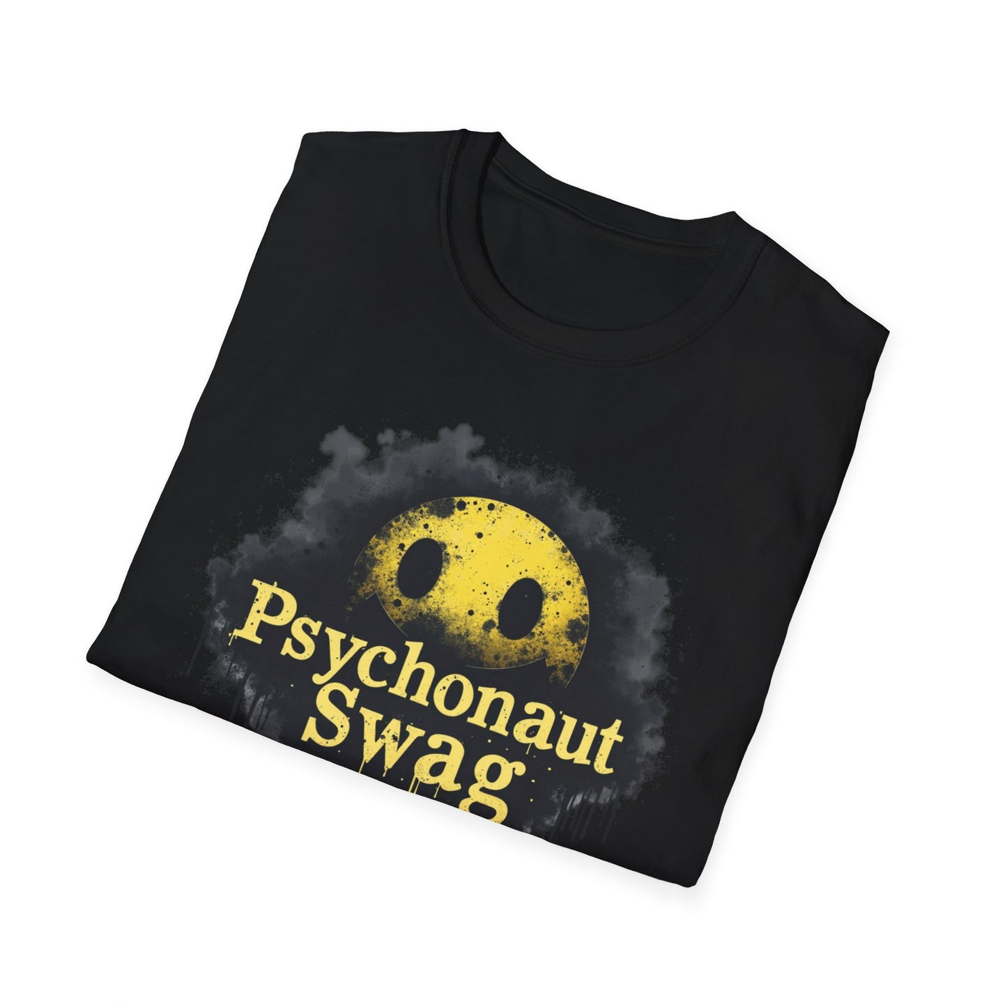 Psycho Smile, Pyschonaut Swag T-Shirt - Unisex Softstyle Tee, Casual Wear, Gift for Gamers, Festival Attire, Streetwear Fashion