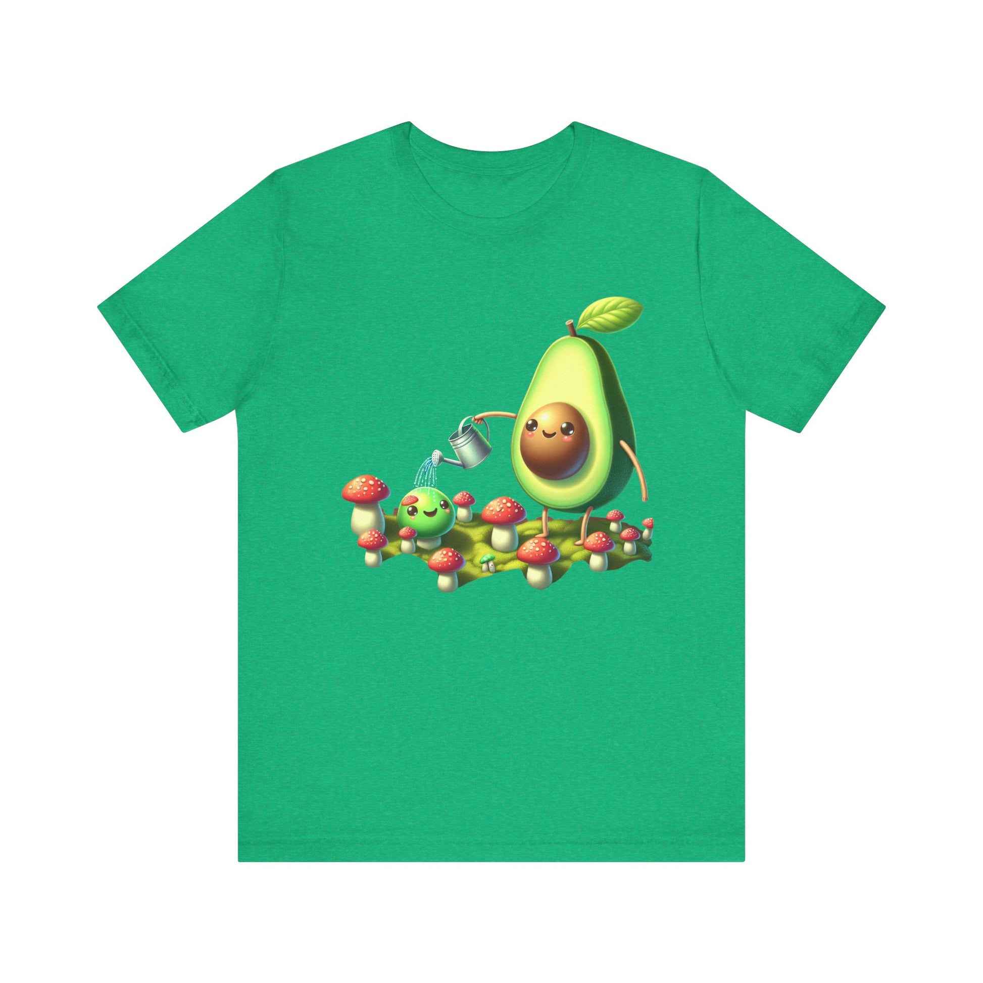 Short Sleeve Tee - Avocado watering magic shrooms.  Funny Design - Psychonaut Swag