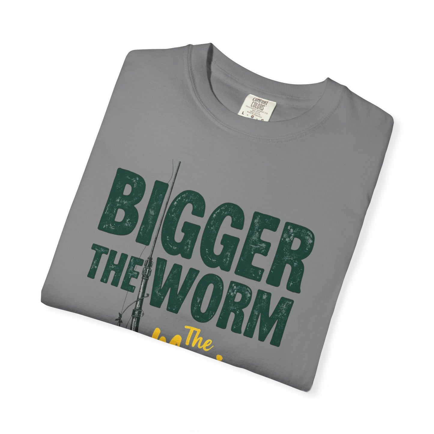 Big Worm Fishing Humor Unisex T-Shirt, Larger Than Life Tee, Gift for Anglers, Fun Outdoors Apparel, Dad's Fishing Day Shirt - Psychonaut Swag