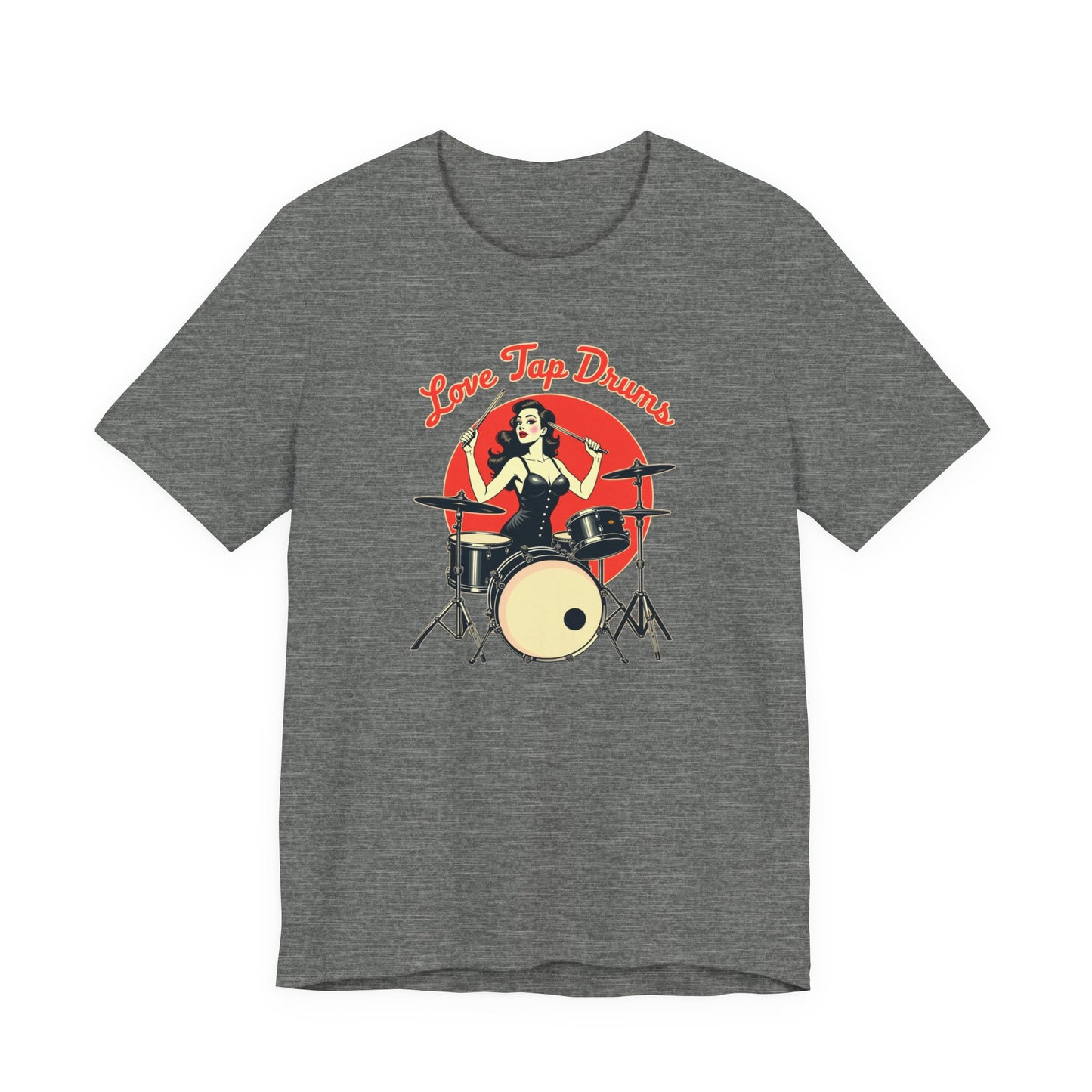 Love Tap Drums, Drummer Tee - Perfect for Music Lovers, Band Merch, Gifts for Musicians, Concerts, Casual Wear, Love Tap Drums - Psychonaut Swag