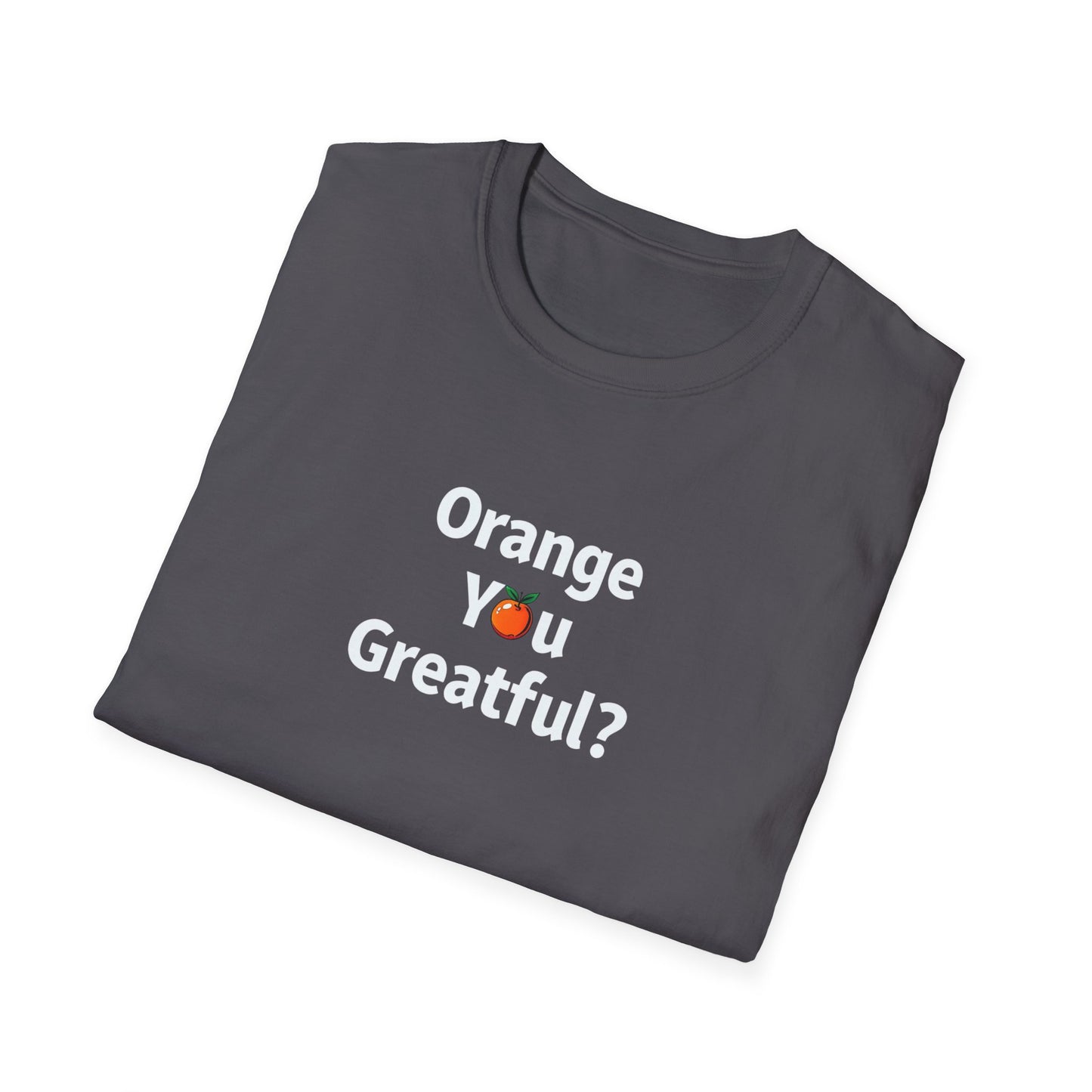 Grateful Orange T-Shirt, Unisex Casual Wear, Thanksgiving Shirt, Fall Vibes Tee, Gift for Friends, Comfortable Everyday Apparel - Psychonaut Swag