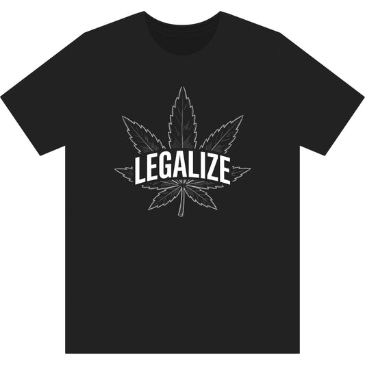 Legalize Cannabis Leaf T-Shirt — Retro Green Marijuana Leaf Tee