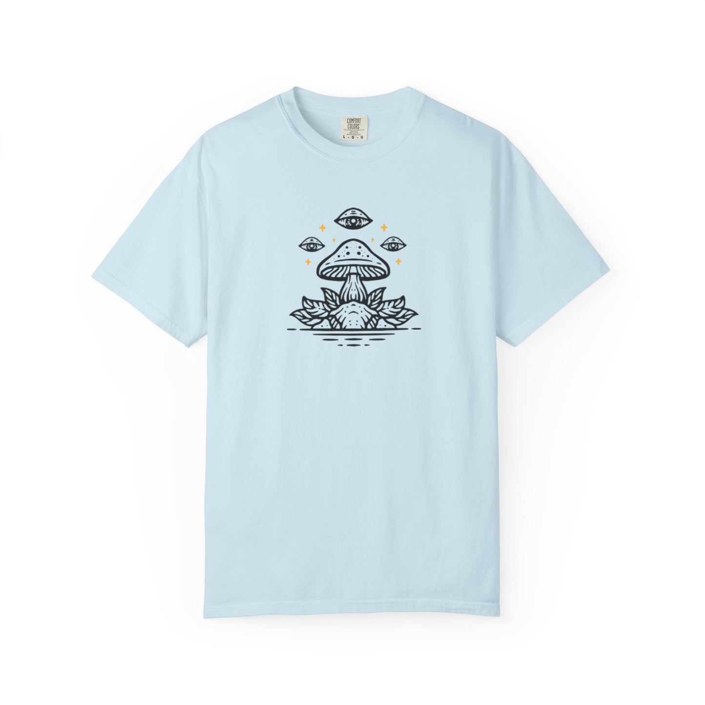 Mushroom Gift from Visitors, Unisex Garment-Dyed T-shirt - Psychonaut Swag