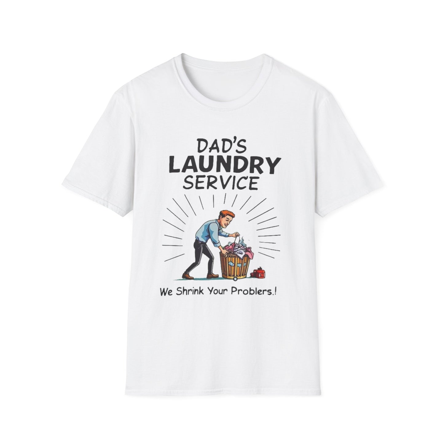 Dad's Laundry Service T-Shirt, Funny Gift for Dads, Unisex Humor Tee, Laundry Day Shirt, Father's Day Gift, Everyday Wear - Psychonaut Swag
