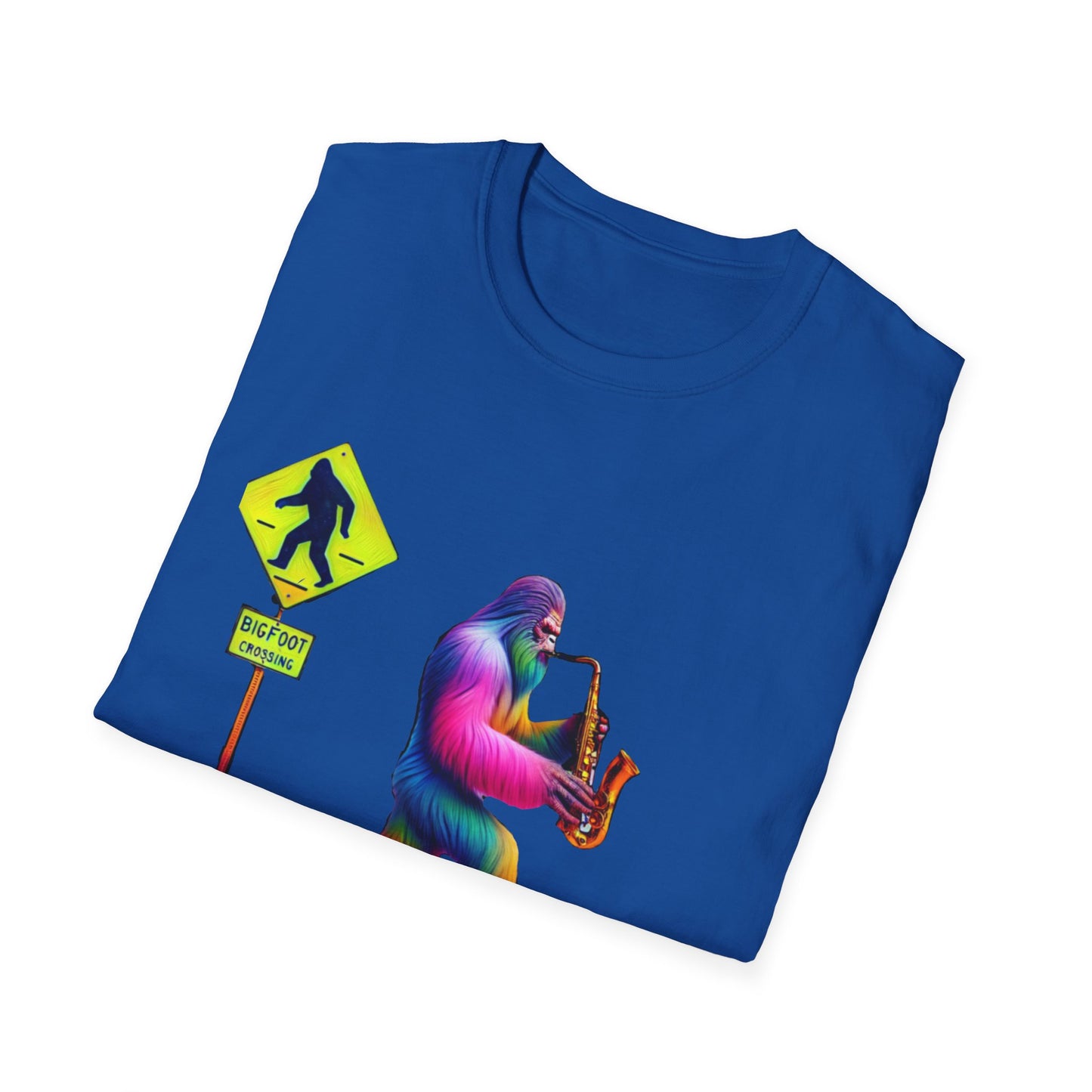 Sax-Squatch, Unisex Softstyle T-Shirt - Psychonaut Swag