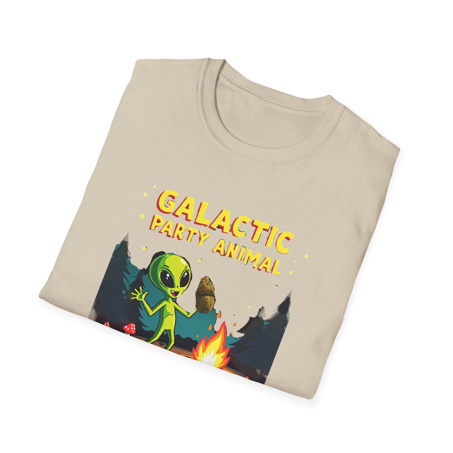 Galactic Party Animal T-Shirt - Unisex Softstyle Tee for Fun Gatherings - Psychonaut Swag