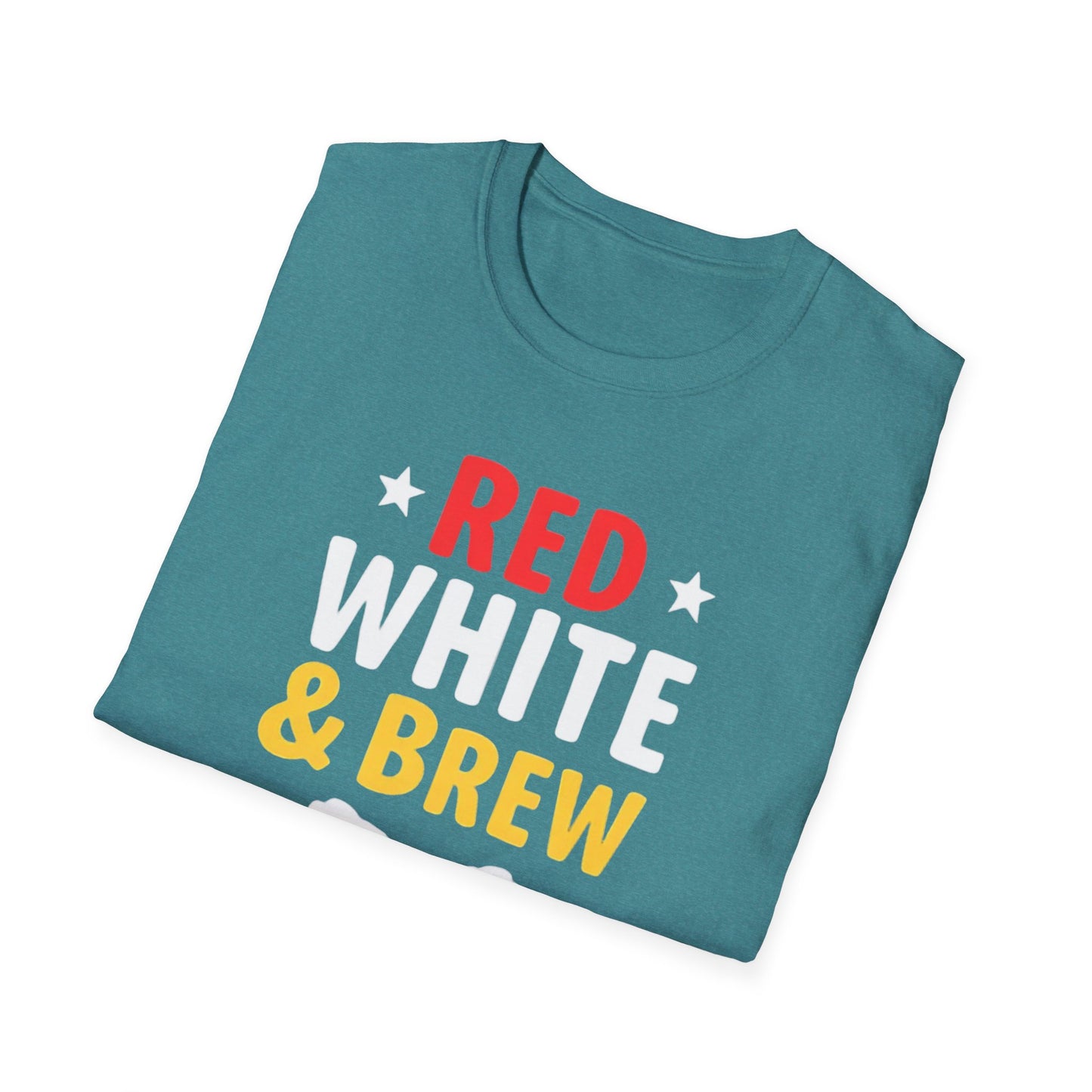 Red White & Brew Shirt, Gift for Dad, Fourth of July Apparel, BBQ Party Wear - Psychonaut Swag