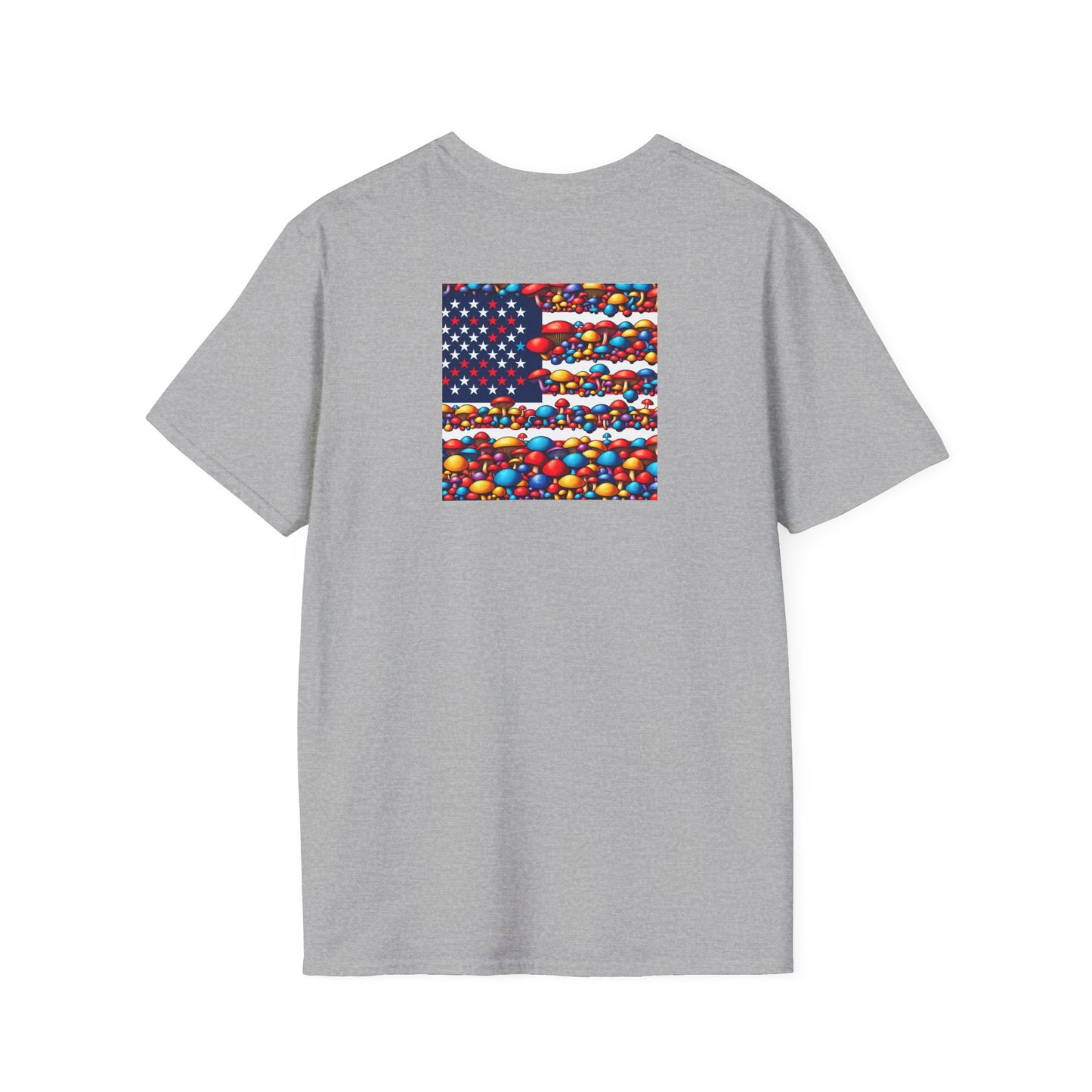 Mushroom flag, Unisex Softstyle T-Shirt - Psychonaut Swag