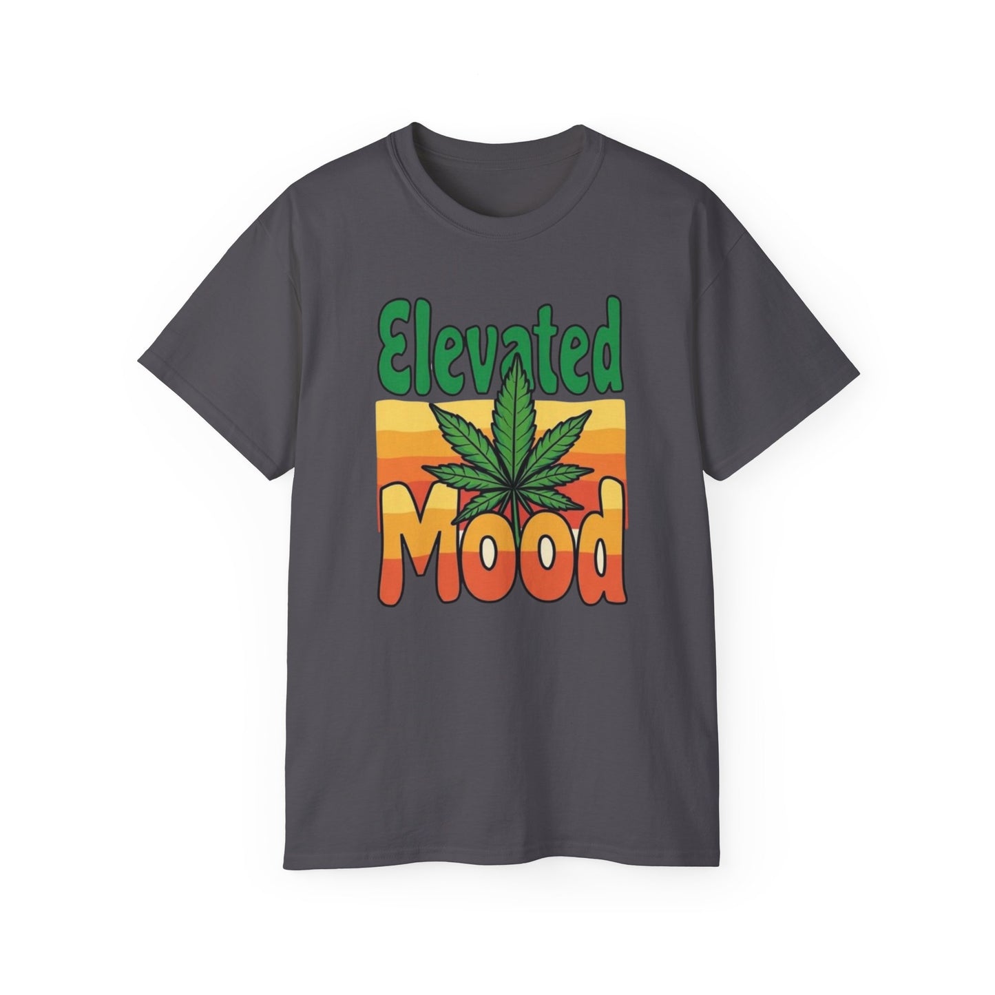 Elevated Mood Cannabis Tee, Unisex Ultra Cotton T-Shirt, Sublimated Graphic Tee, Perfect Gift for 420 Celebrations, Relaxed Fit Tee