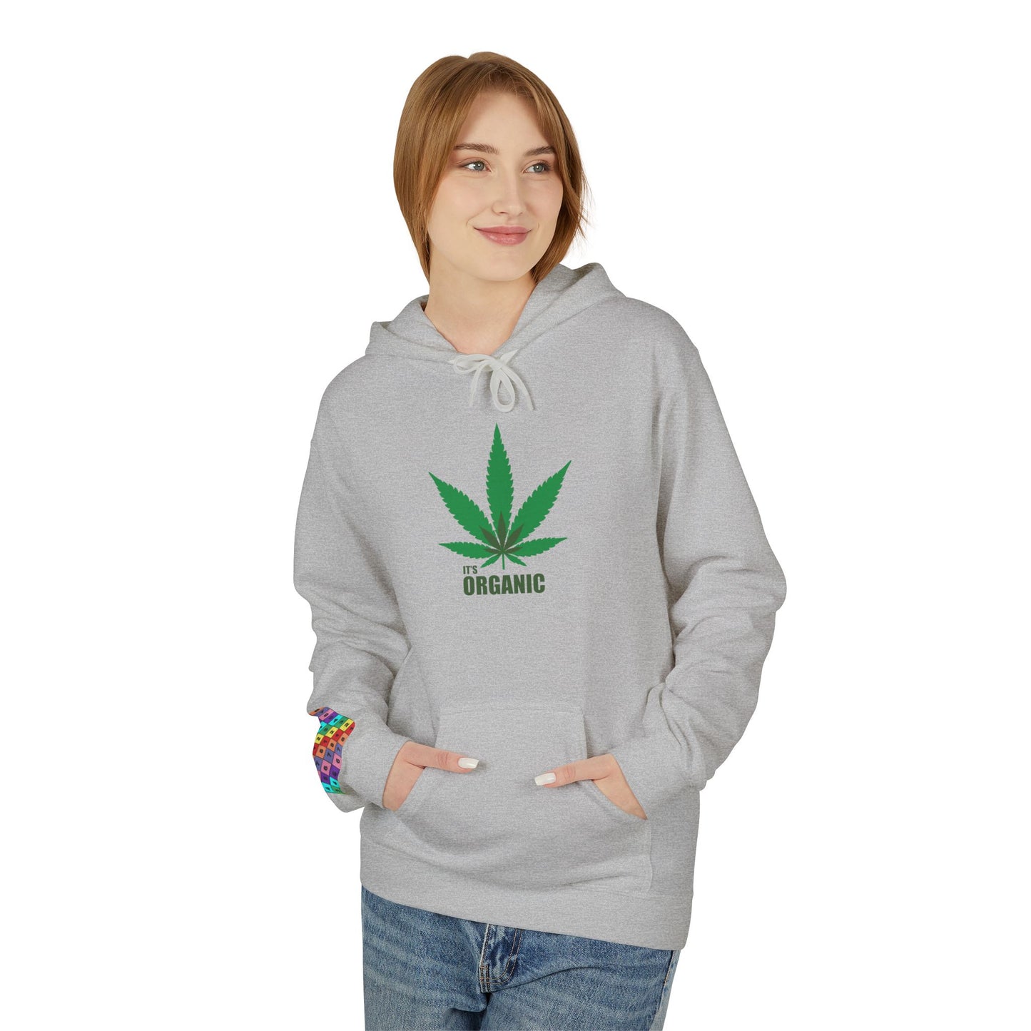 It's Organic, Marijuana Leaf, Unisex Midweight Softstyle Fleece Hoodie - Psychonaut Swag