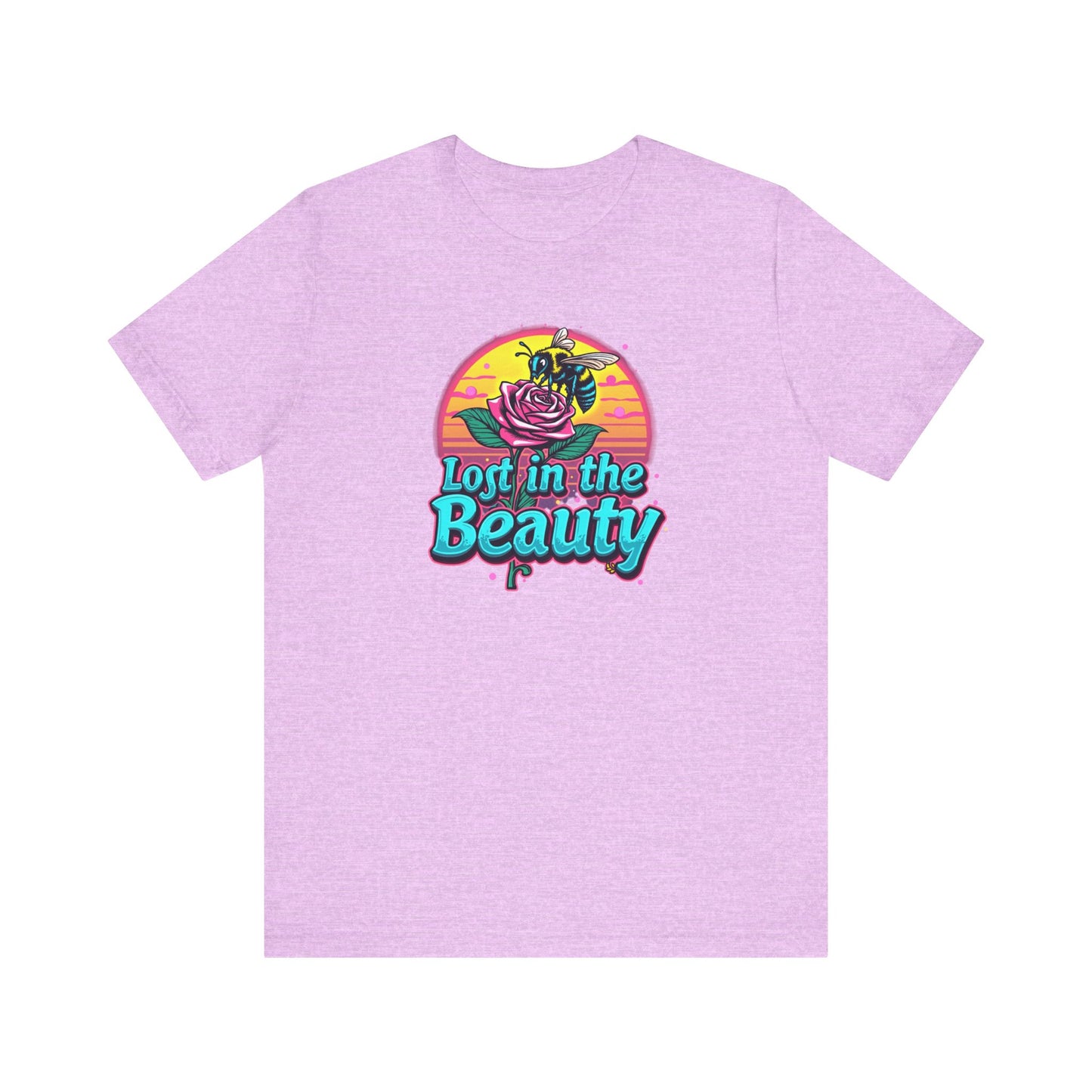 Lost in the Beauty Unisex Tee - Floral Graphic Short Sleeve Shirt - Psychonaut Swag