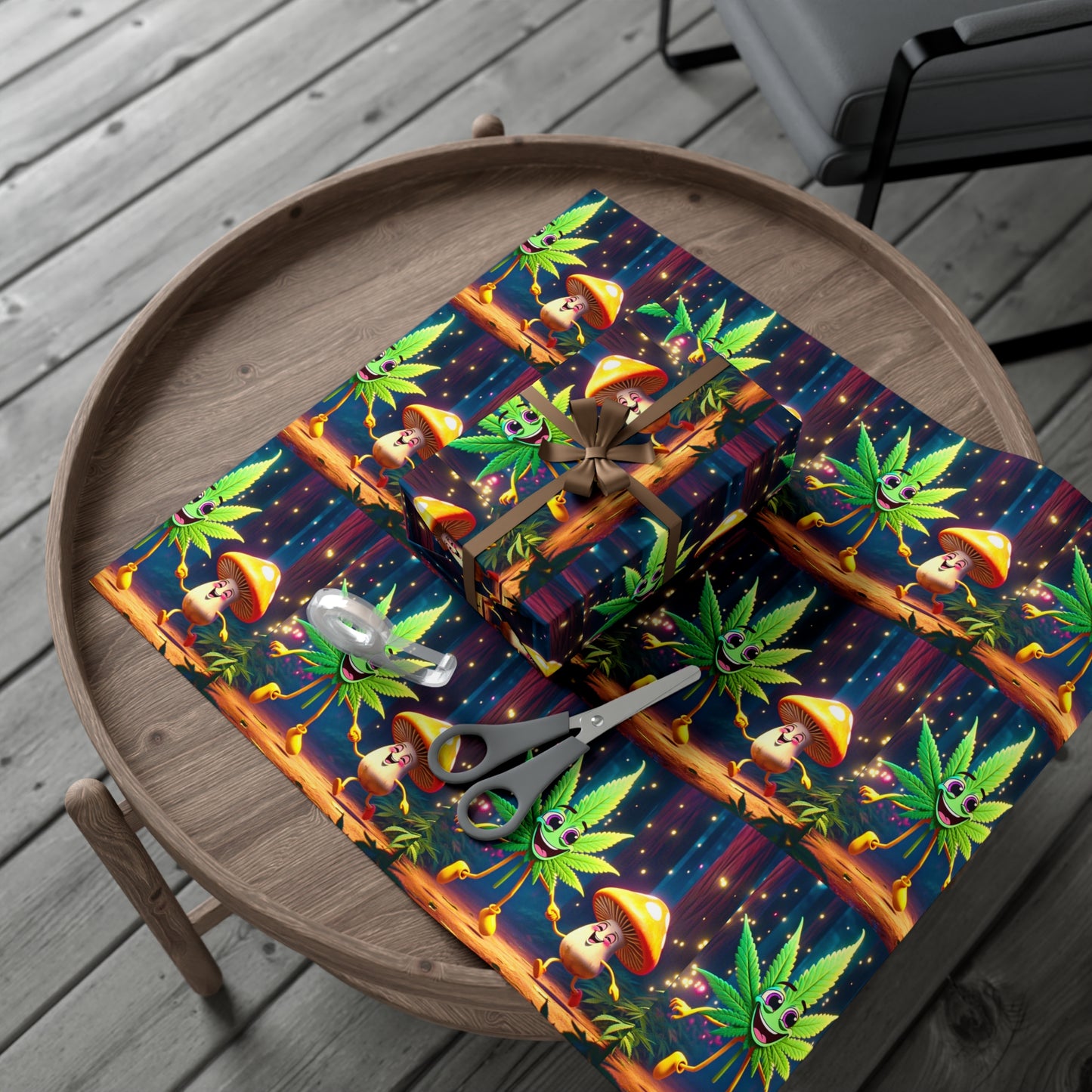 Gift Wrap Papers- Hemp leaf and friend - Psychonaut Swag