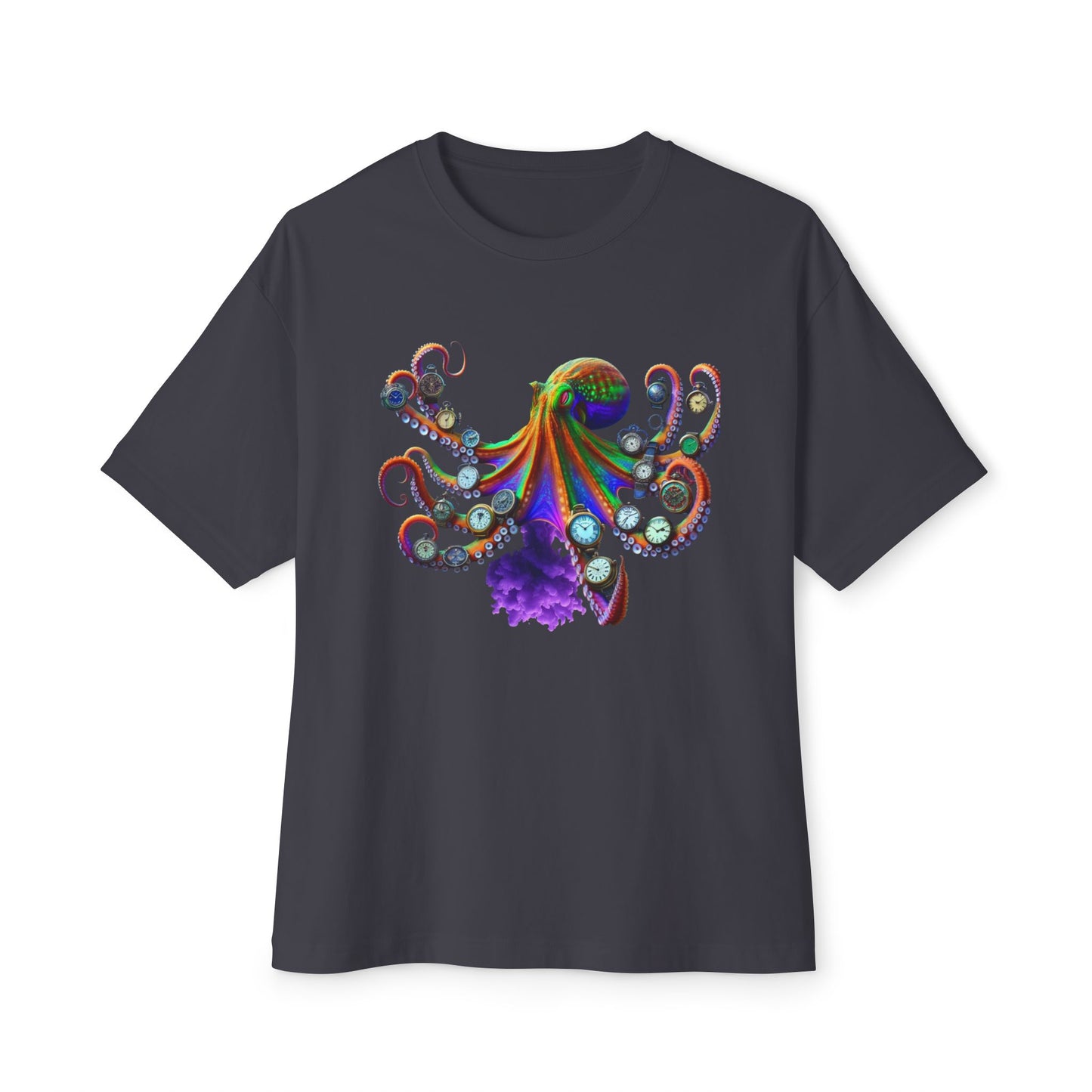 Timekeeper Octupus, Unisex Oversized Boxy Tee