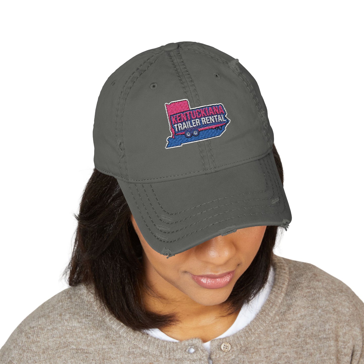 Kentuckiana Distressed Embroidered Dad Hat, Casual Hat for Adventure Lovers, Gift for Father's Day, Summer Style Cap, Vintage Dad Hat