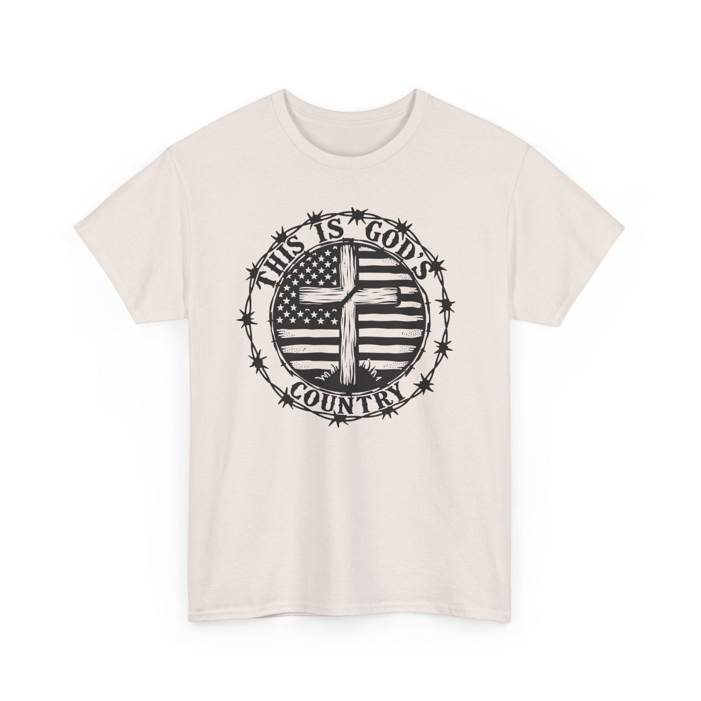 God’s Country, Unisex Heavy Cotton Tee - 'This is God's Country' Graphic Tee - Psychonaut Swag