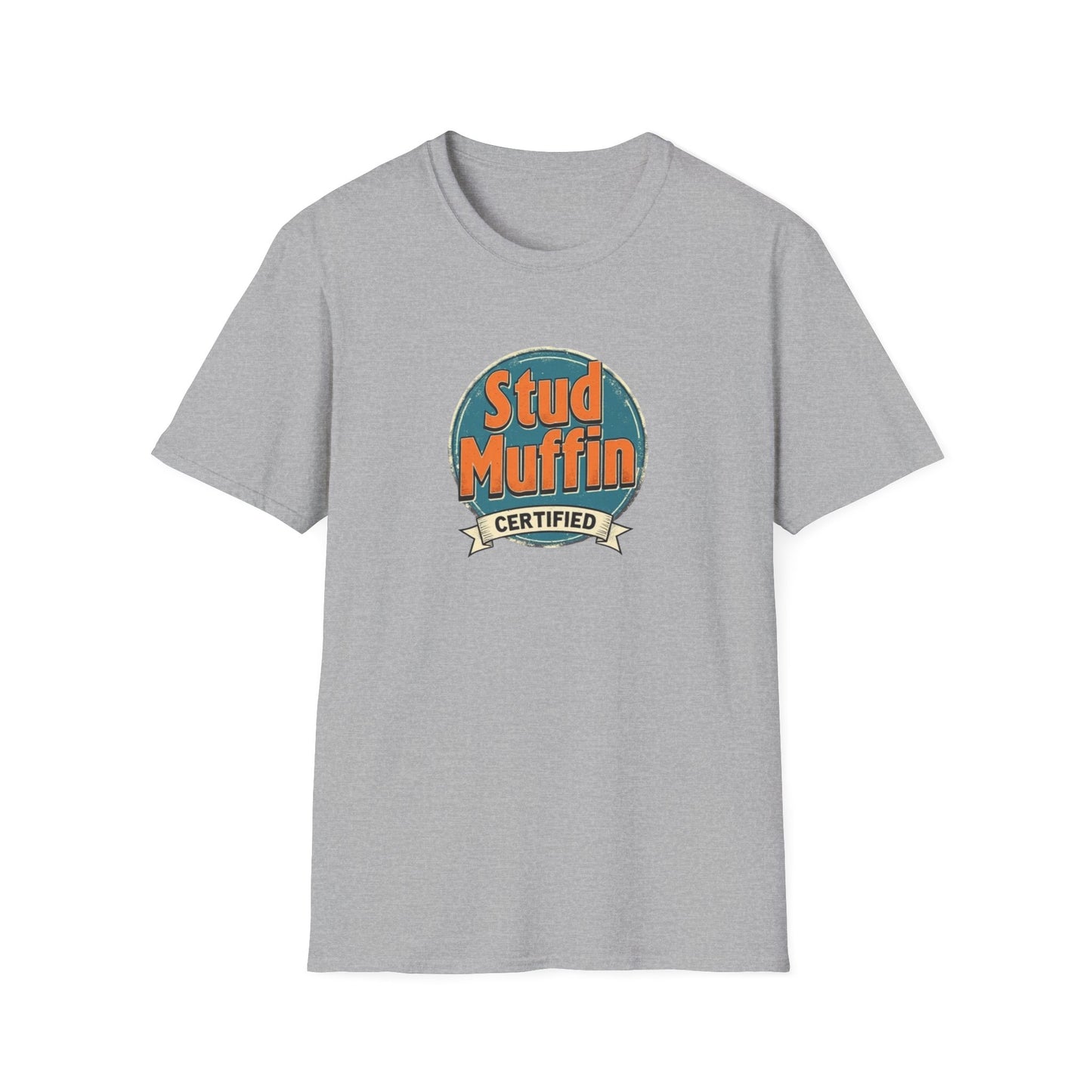 Stud Muffin Unisex Softstyle T-Shirt | Funny Gift for Dads, Birthdays, Father's Day, Casual Wear, Graphic Tee - Psychonaut Swag