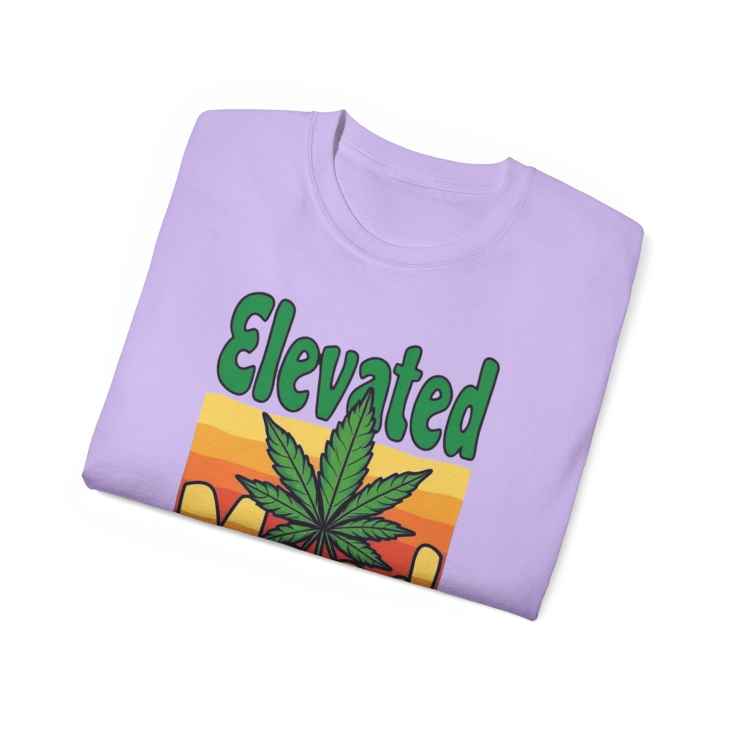 Elevated Mood Cannabis Tee, Unisex Ultra Cotton T-Shirt, Sublimated Graphic Tee, Perfect Gift for 420 Celebrations, Relaxed Fit Tee