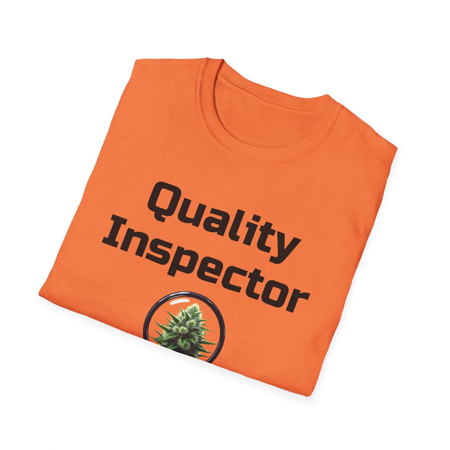 Quality Inspector, Canabis Magnified, Unisex Softstyle T-Shirt, Funny T-Shirt, Gift for Inspectors, Plant Lover Shirt, Unique Graphic Tee, Casual Wear - Psychonaut Swag