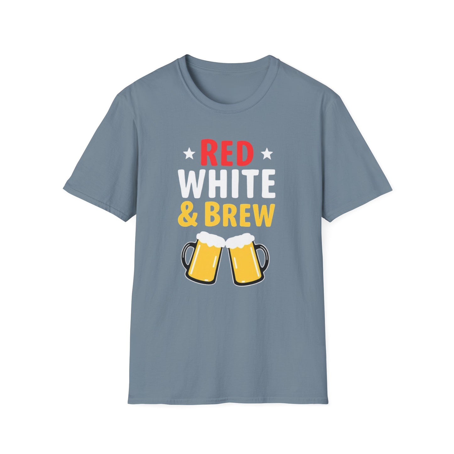 Red White & Brew Shirt, Gift for Dad, Fourth of July Apparel, BBQ Party Wear - Psychonaut Swag
