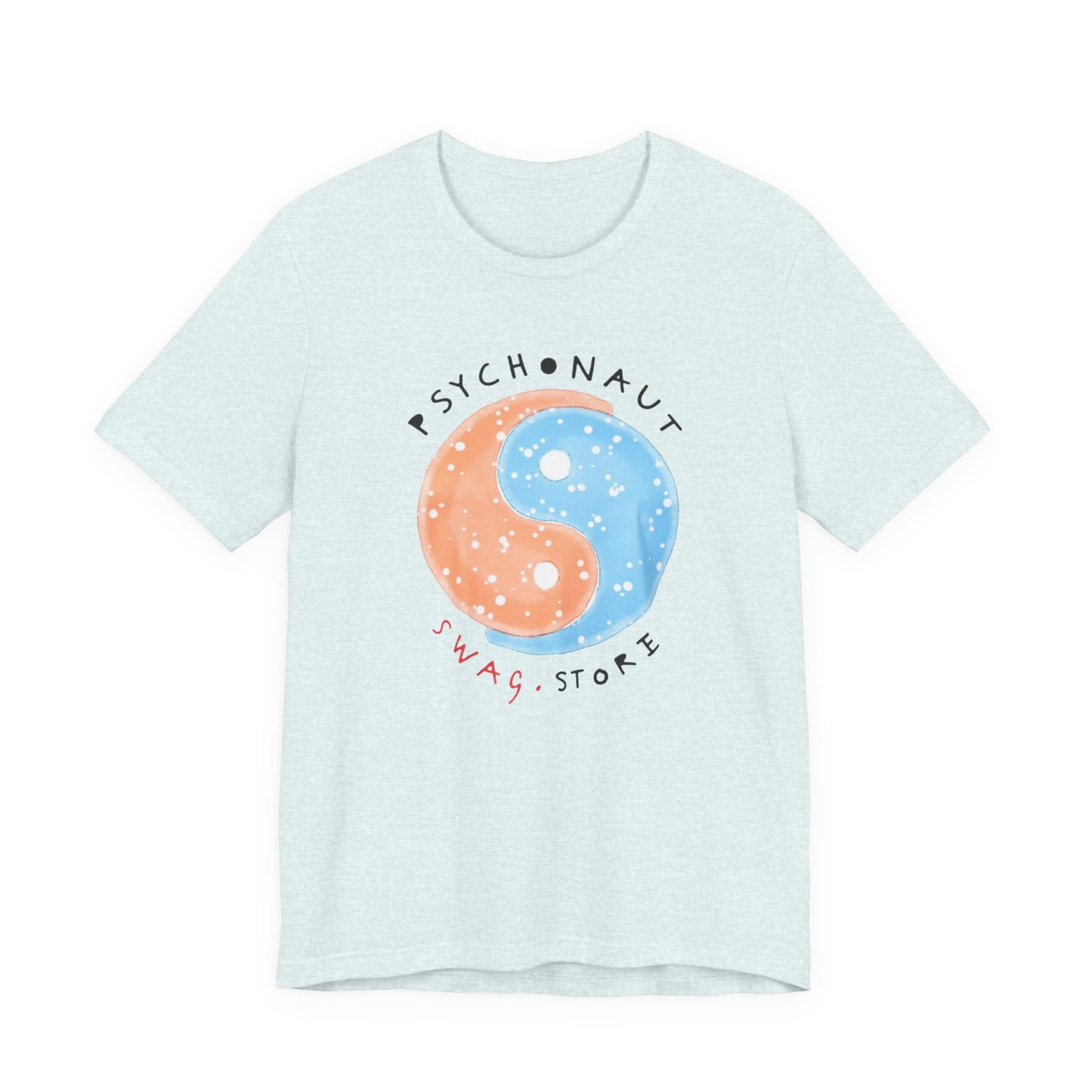 Psychedelic Yin Yang Graphic Tee, Relaxed Fit Short Sleeve T-Shirt, Unisex Casual Wear, Gift for Psychonauts and Free Spirits