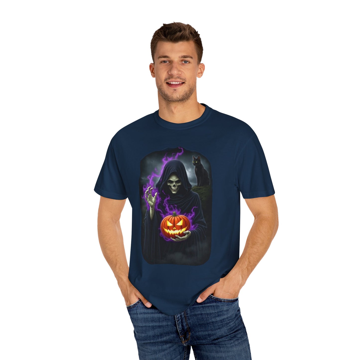 Spooky Halloween T-Shirt, Unisex Garment-Dyed Tee, Trick or Treat Shirt, Fall Fashion, Halloween Costume, Gift for Halloween Lovers