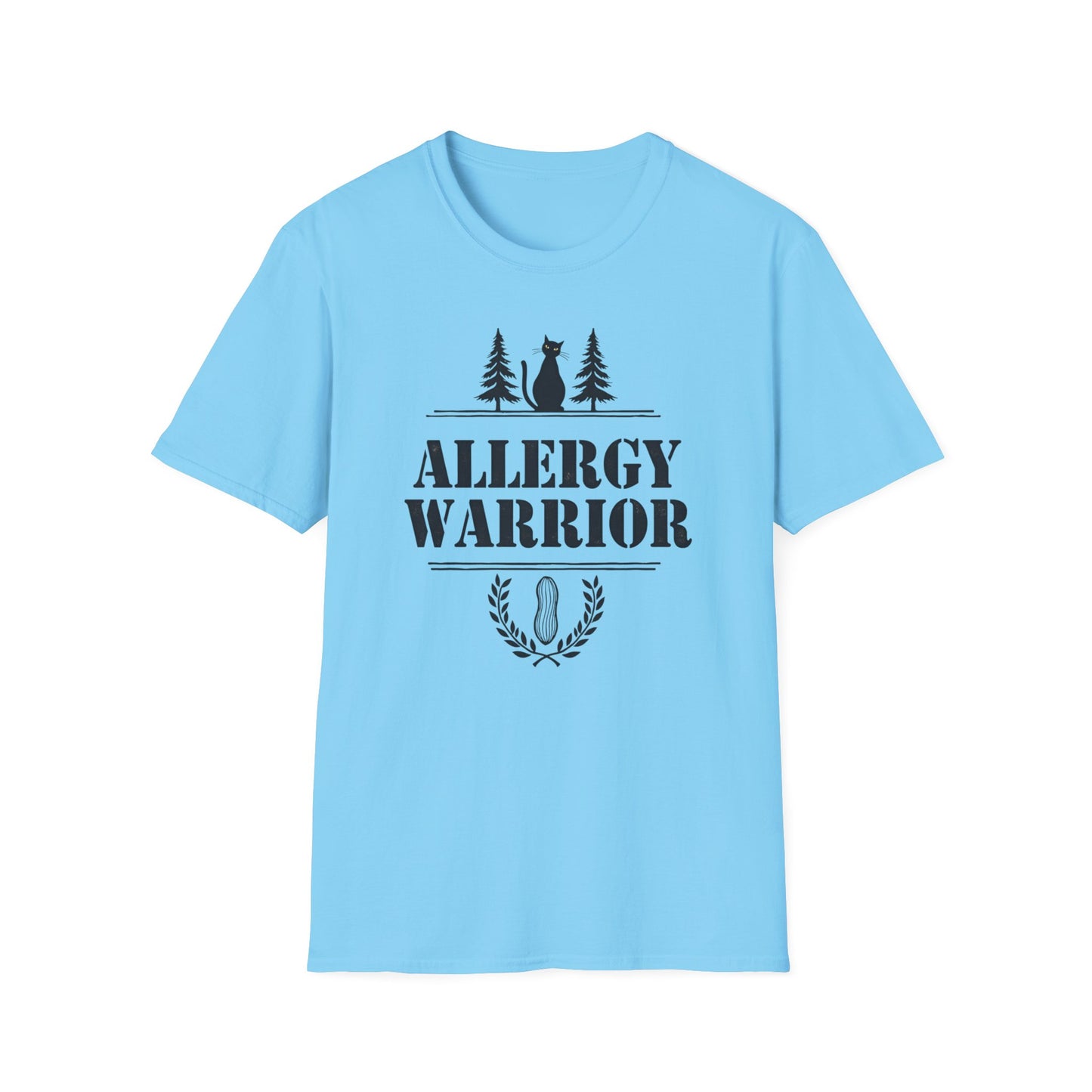 Allergy Warrior Unisex T-Shirt | Softstyle Cotton Tee for Allergy Awareness, Casual Wear, Gifts, Nature Lovers, Outdoor Fun - Psychonaut Swag