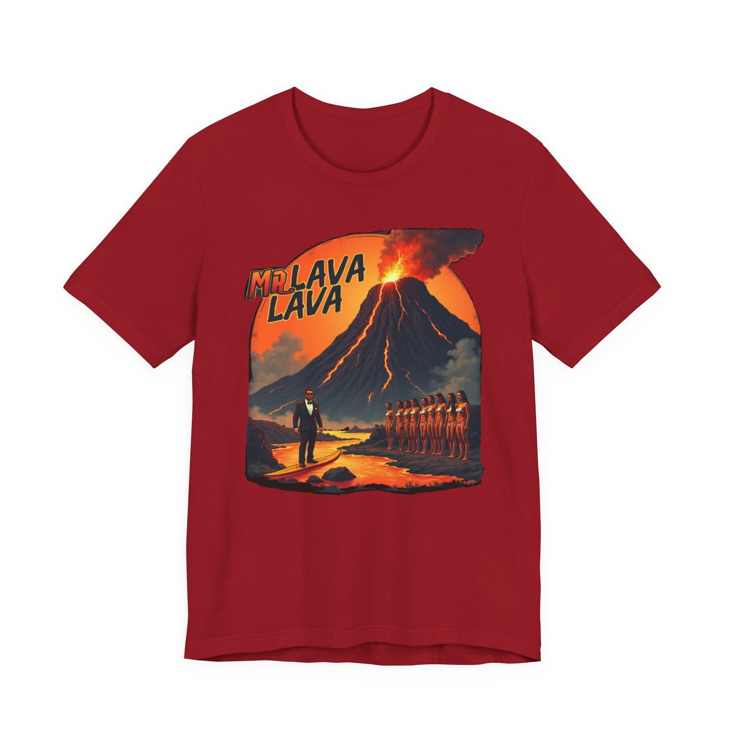 Mr. Lava Lava Tee, Unisex Graphic Shirt, Cool Retro T-Shirt, Perfect for Summer, Volcano Art, Gift for Geology Lovers