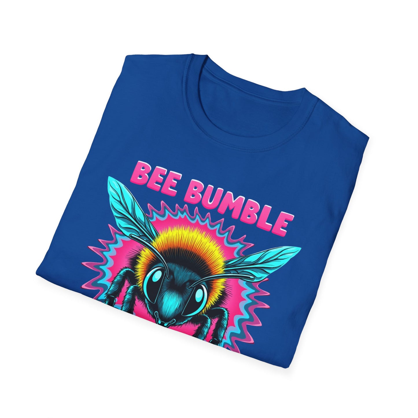 Bee Bumble T-Shirt, Retro Graphic Tee, Softstyle Unisex Shirt, Summer Fashion, Gift for Beekeepers, Eco-Friendly Tee - Psychonaut Swag