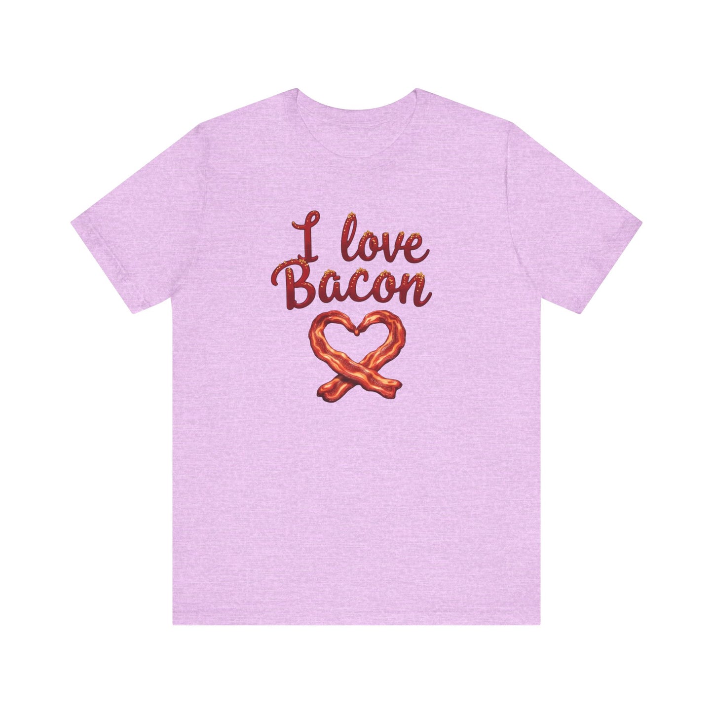 I Love Bacon Unisex Tee - Perfect for Food Lovers, Casual Outings, Gift for Bacon Fans, Foodie T-Shirt, Fun Cooking Tee - Psychonaut Swag