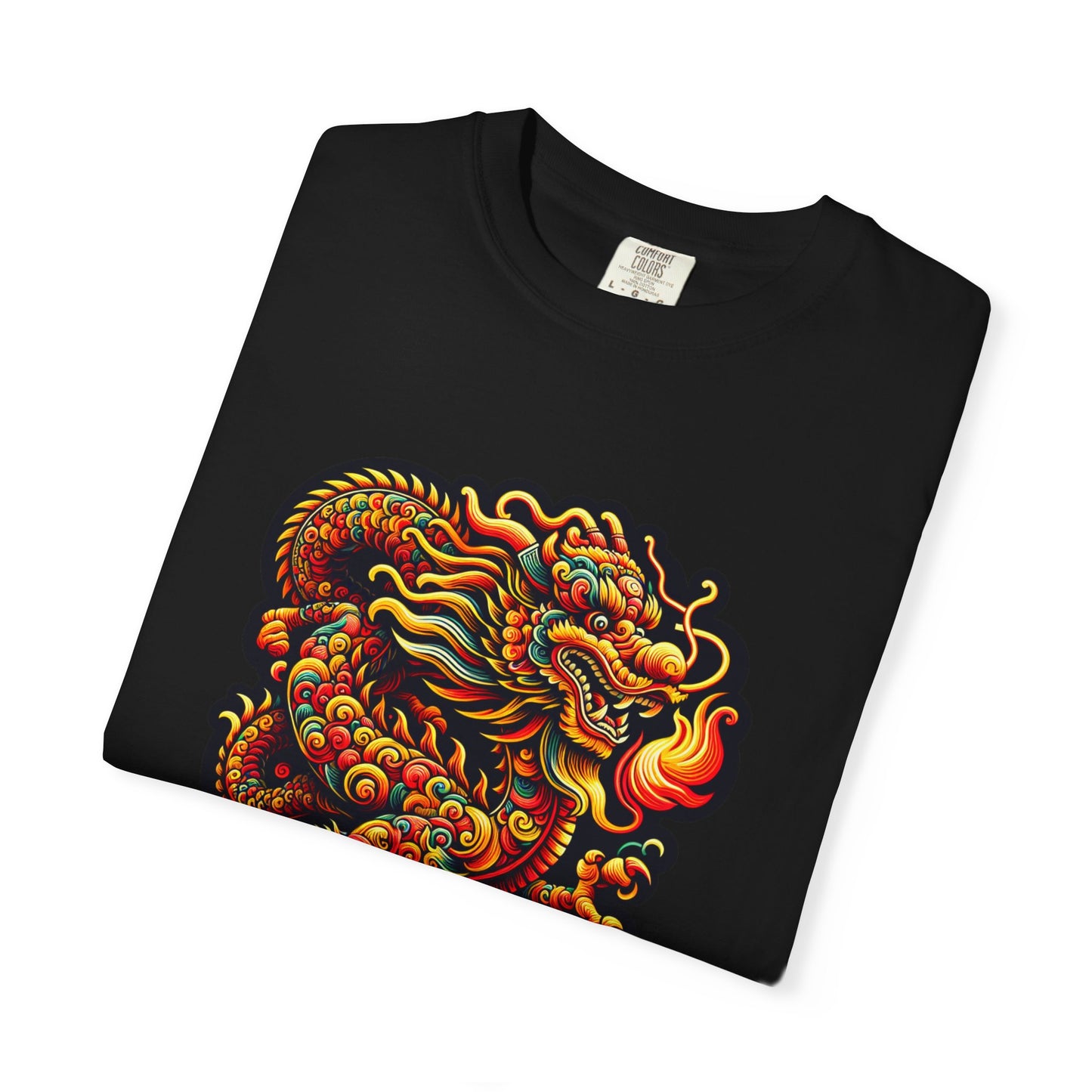 Dragon, Unisex Dragon Graphic T-Shirt - Colorful Garment-Dyed Tee - Psychonaut Swag