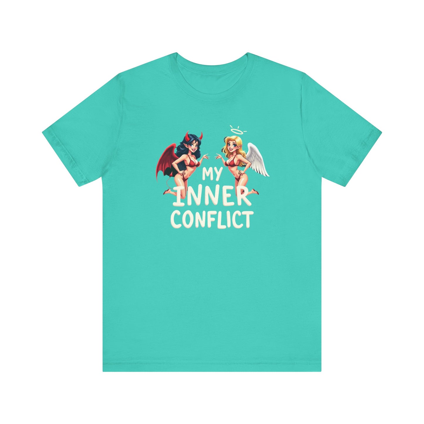 My Inner Conflict, Graphic Tee, Casual Wear, Halloween Gift, Unisex Shirt, Fashion Statement, Unique Style - Psychonaut Swag