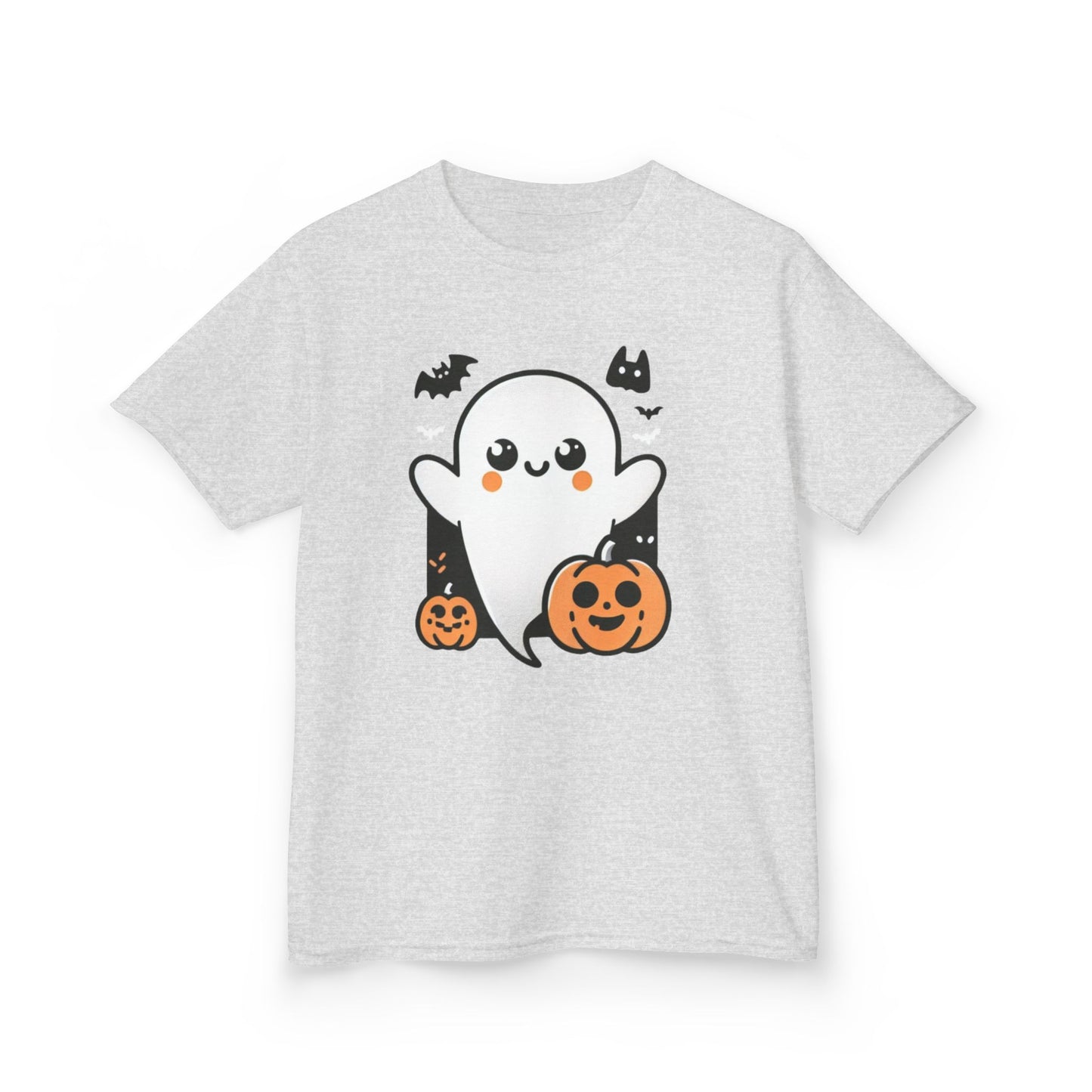 Kids Halloween Tee, Ghost Trick or Treat Top, Autumn Fun Apparel, Pumpkin Graphic Tee, Festive Kidswear