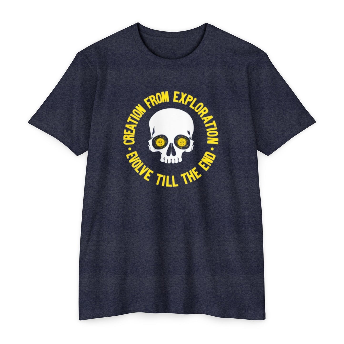 Skull Exploration T-Shirt | Unisex Tee for Adventurers, Fun Graphic Tee, Unique Gift for Explorers, Perfect for Casual Days, Evolution Theme