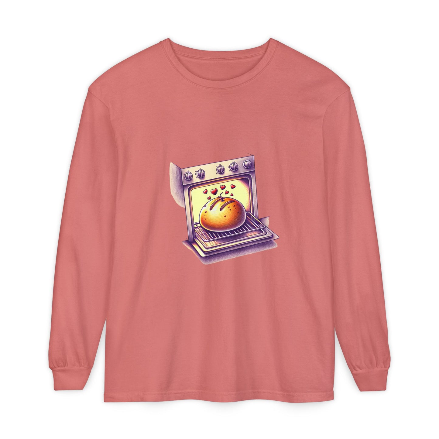 Bun in oven, Unisex Garment-dyed Long Sleeve T-Shirt - Psychonaut Swag