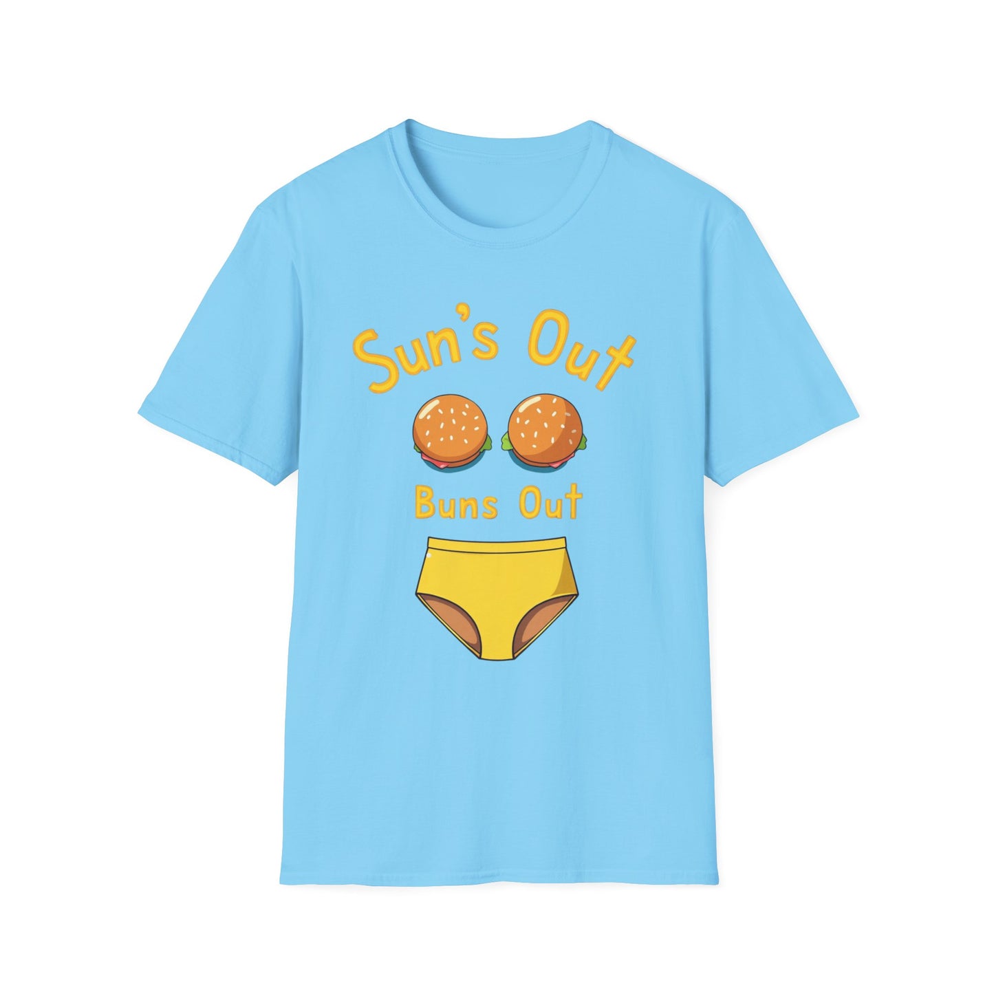 Sun's Out Buns Out, Sunny Vibes T-Shirt - Funny Summer Tee for Beach Days, BBQs, Pool Parties, Birthday Gifts, Vacation Wear - Psychonaut Swag