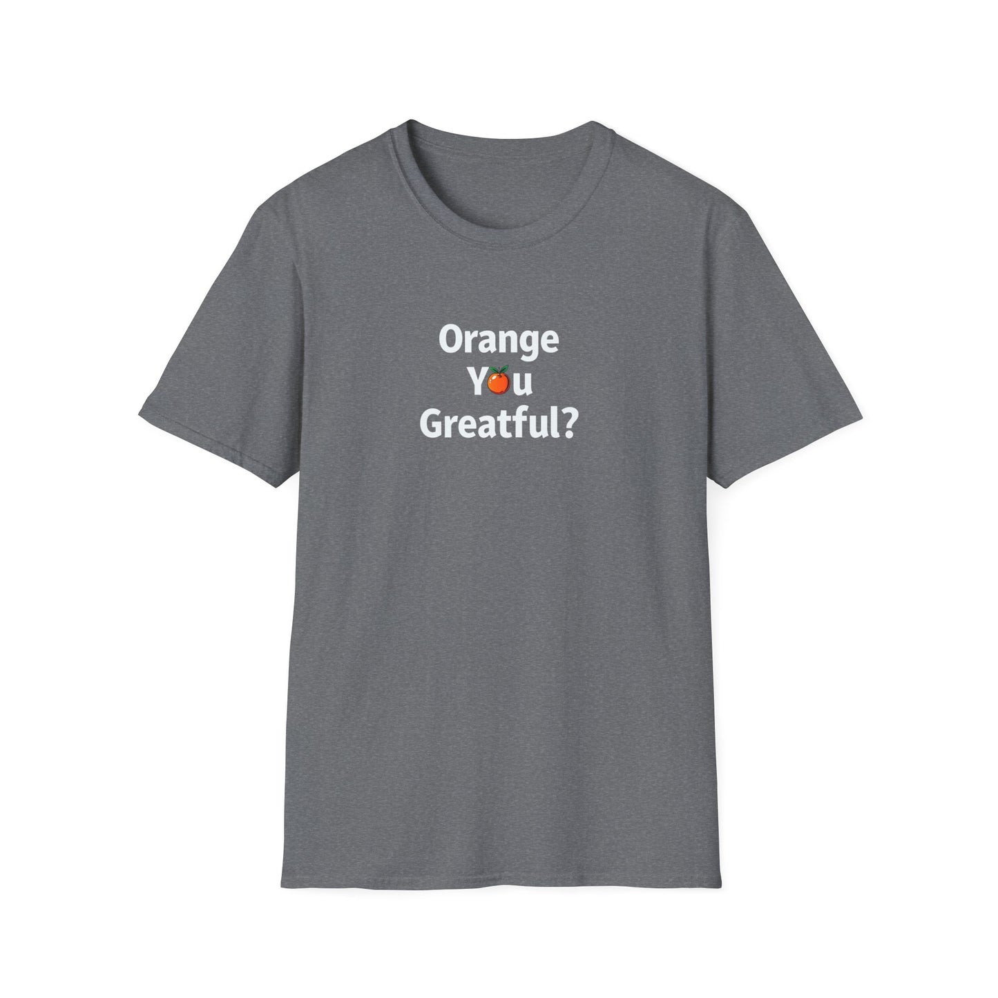 Grateful Orange T-Shirt, Unisex Casual Wear, Thanksgiving Shirt, Fall Vibes Tee, Gift for Friends, Comfortable Everyday Apparel - Psychonaut Swag
