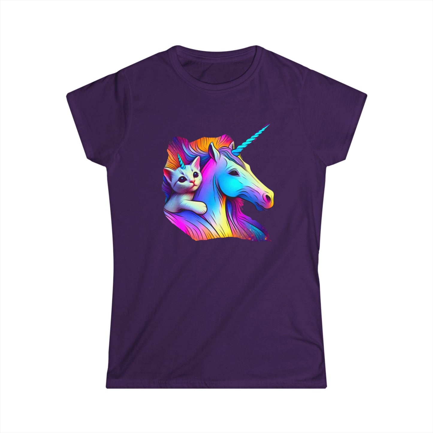 Catacorn and Unicorn, Women's Softstyle Tee - Psychonaut Swag