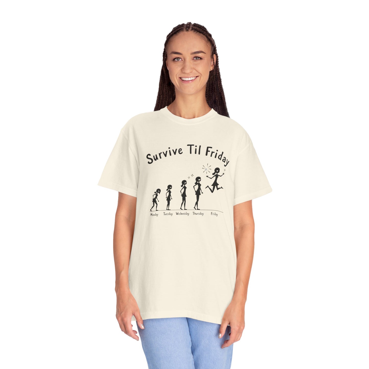 Survive Til Friday Unisex T-shirt, Funny Graphic Tee, Weekend Vibes Shirt, Casual Everyday Wear, Gift for Friends
